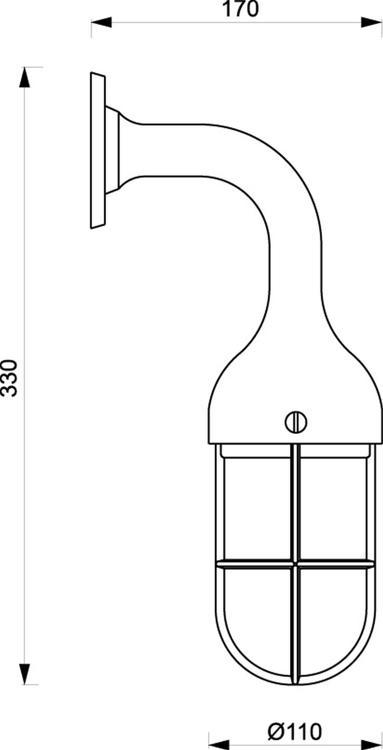 Edle Wandlampe NAPOLI Messing Glas Maritim Antik