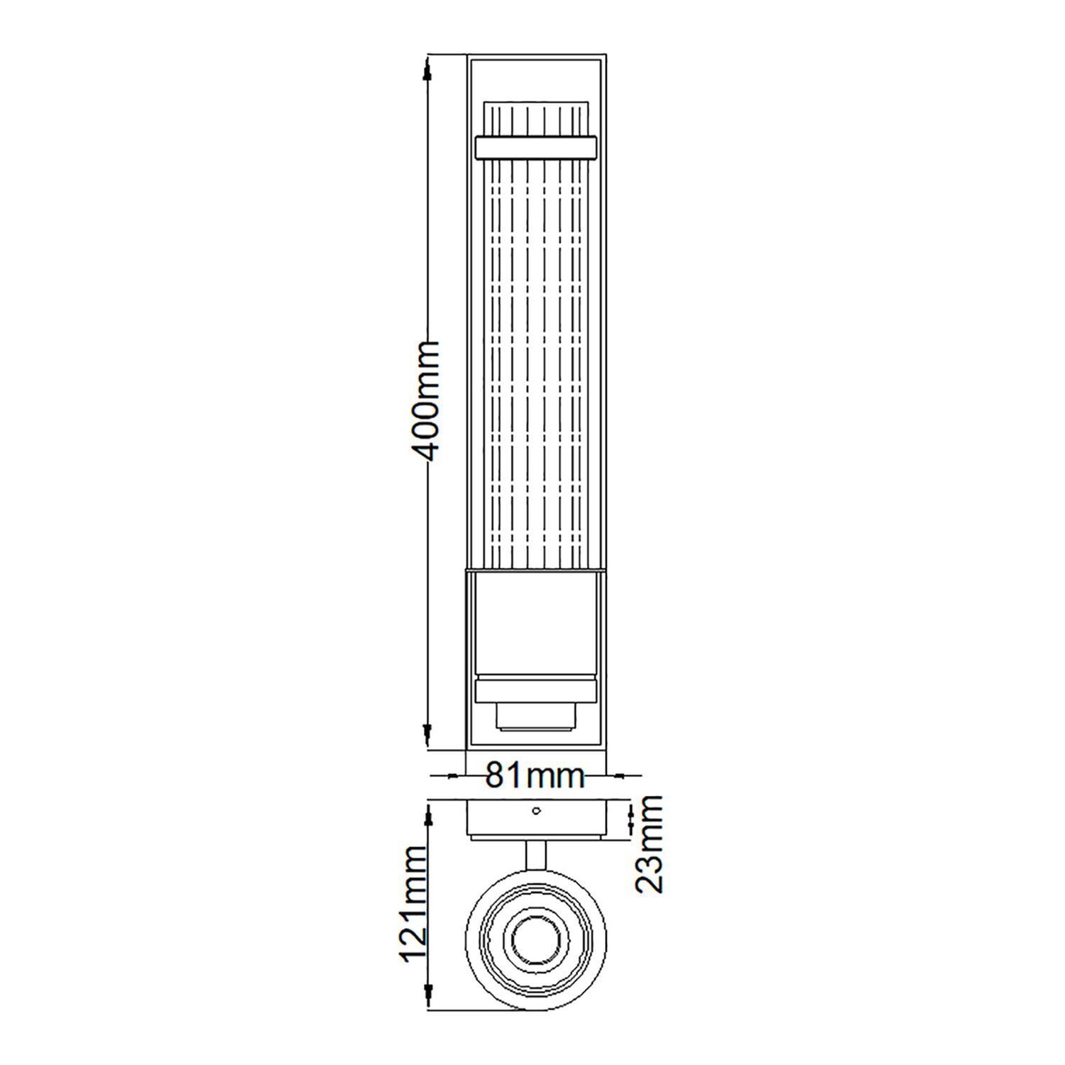 Badleuchte Wand G9 LED IP44 3000 K 40 cm hoch in Messing antik