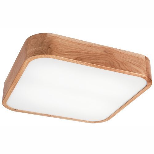 Deckenlampe klein eckig B: 45 cm Holz Metall für 4x E27
