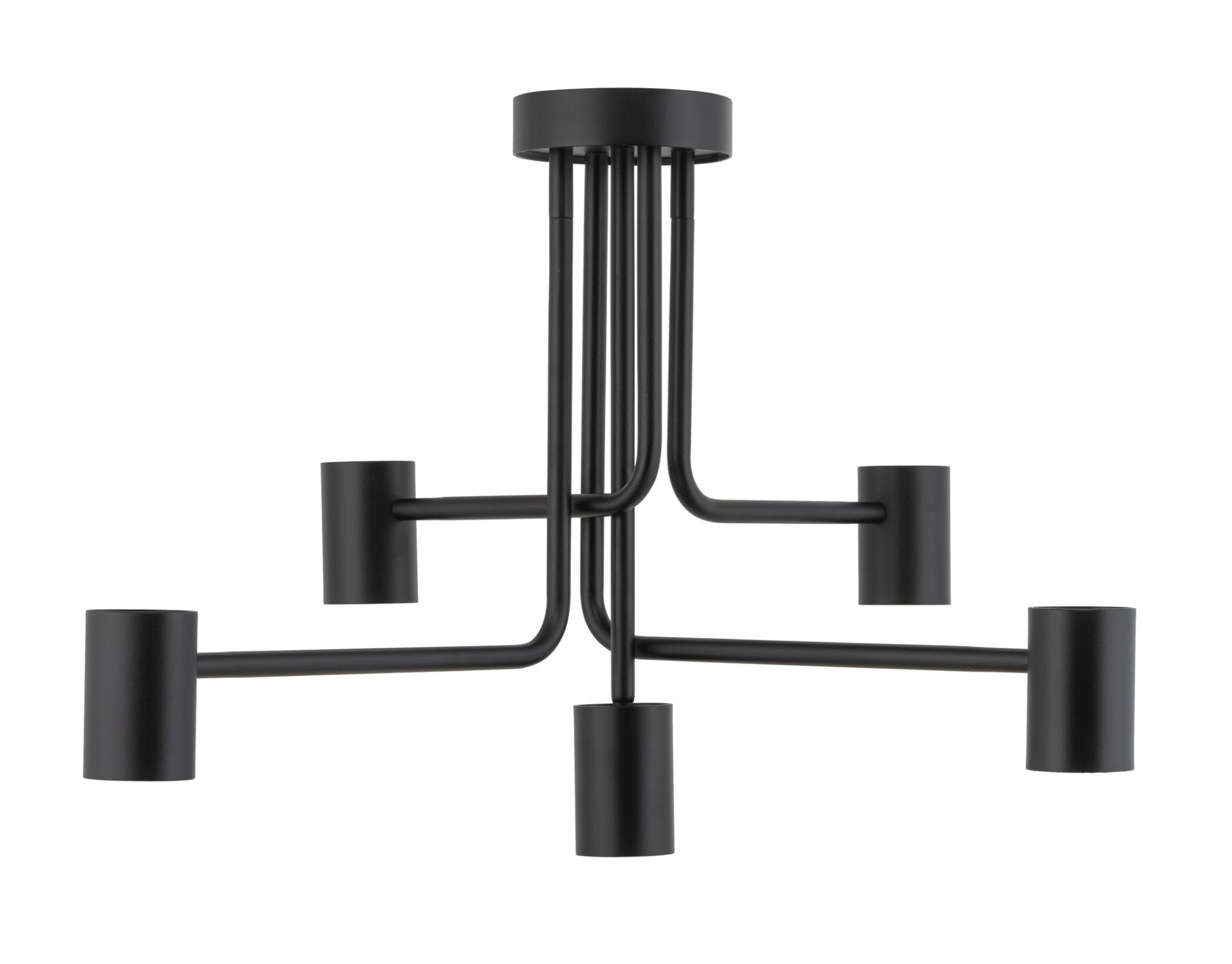 Deckenlampe Schwarz Metall GU10 Beleuchtung akzentuiert