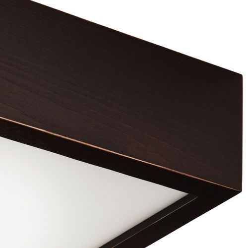Deckenleuchte Braun Holz quadratisch Wohnzimmer