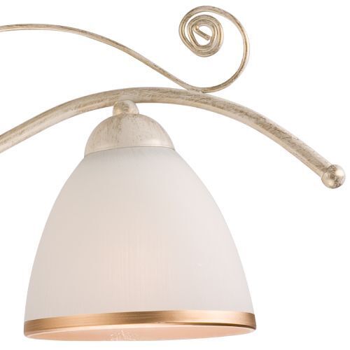 Hängelampe Esstisch Shabby Weiß Metall 3-flammig
