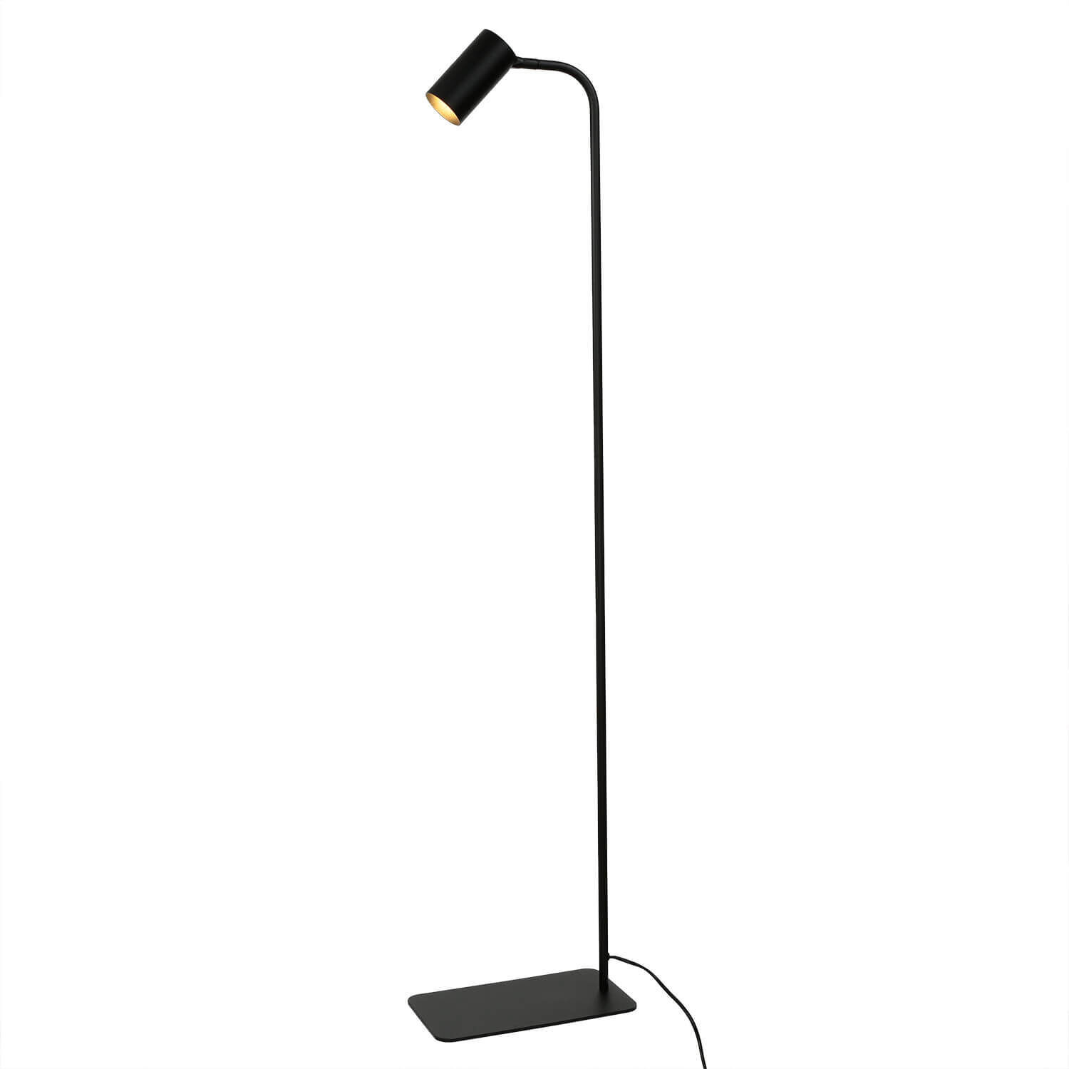 Verstellbare Stehlampe Wohnzimmer Schwarz Metall 124cm