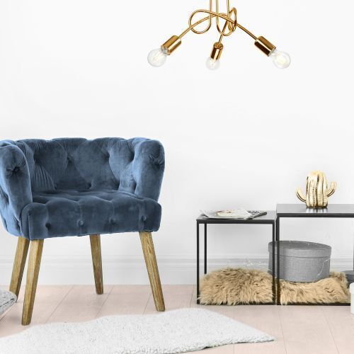 Deckenleuchte Gold Modern Wohnzimmer Metall Lampe
