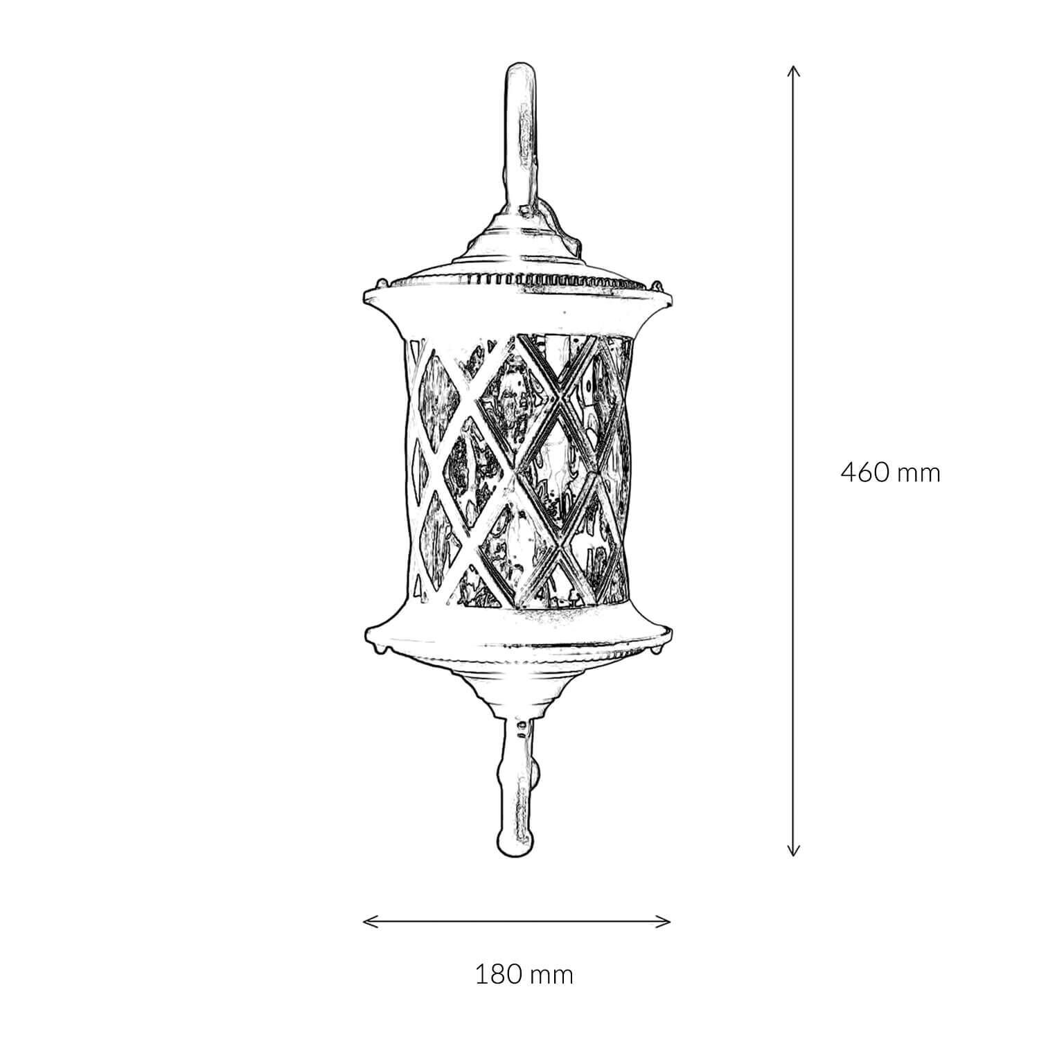 Rustikale Außen Wandleuchte Braun Antik E27 LANTERN