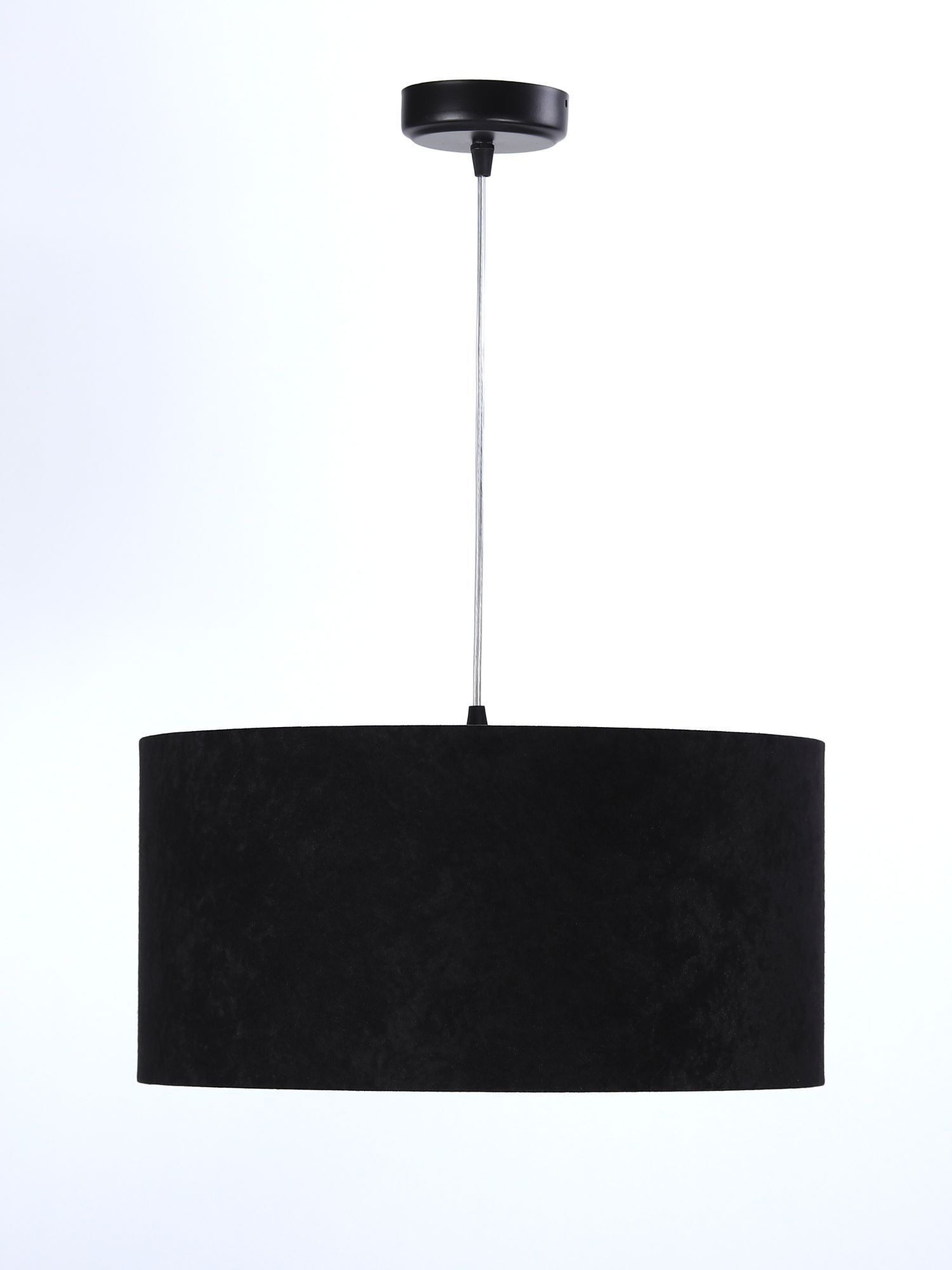 Pendelleuchte Schwarz Gold Stoff Retro Esstisch