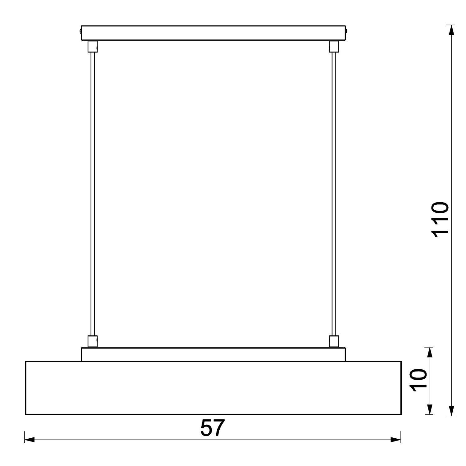 Hängelampe Holz Metall Schwarz L:57 cm GU10 gemütlich