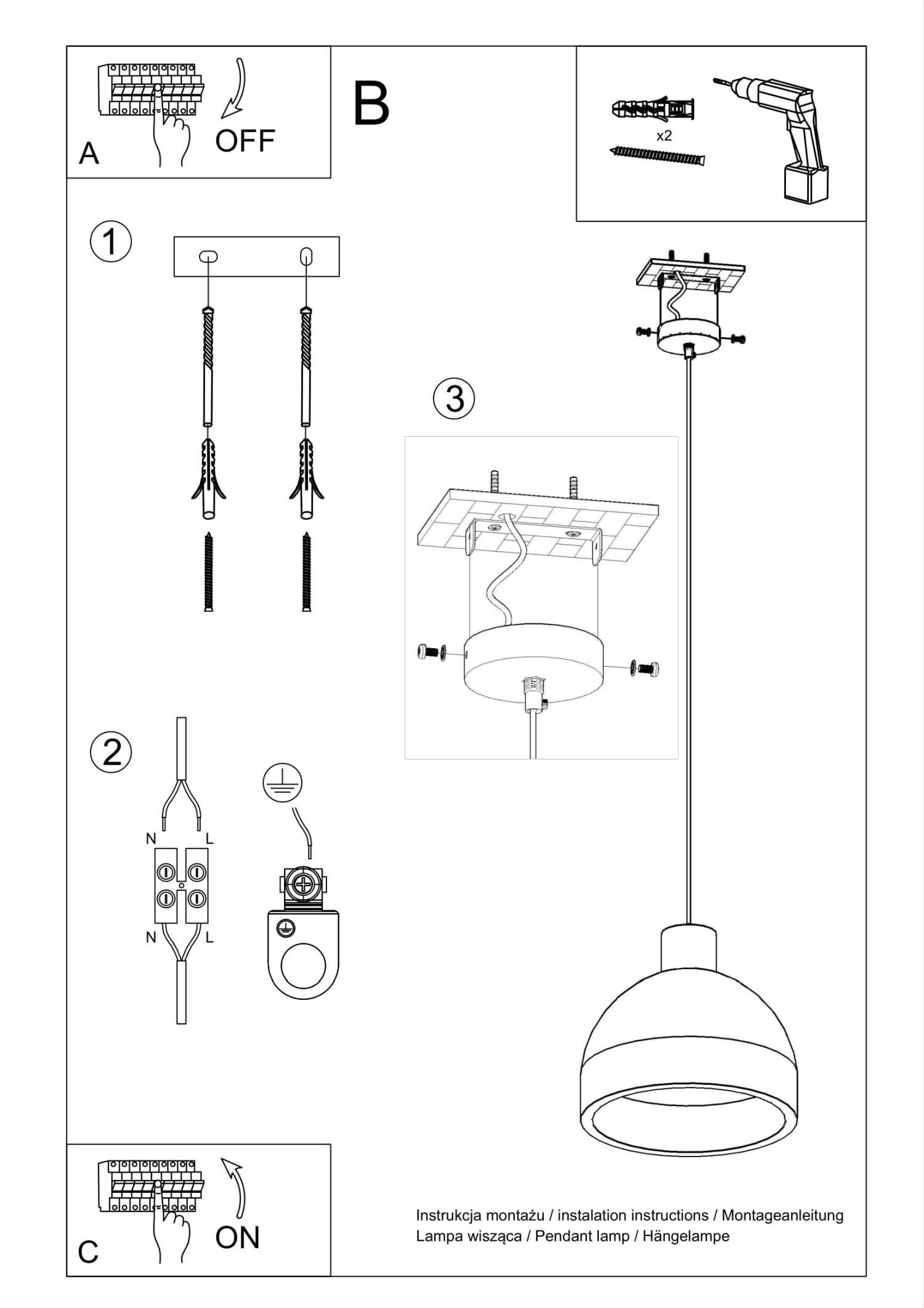 Hängeleuchte Beton Ø 28 cm Modern Grau E27 verstellbar