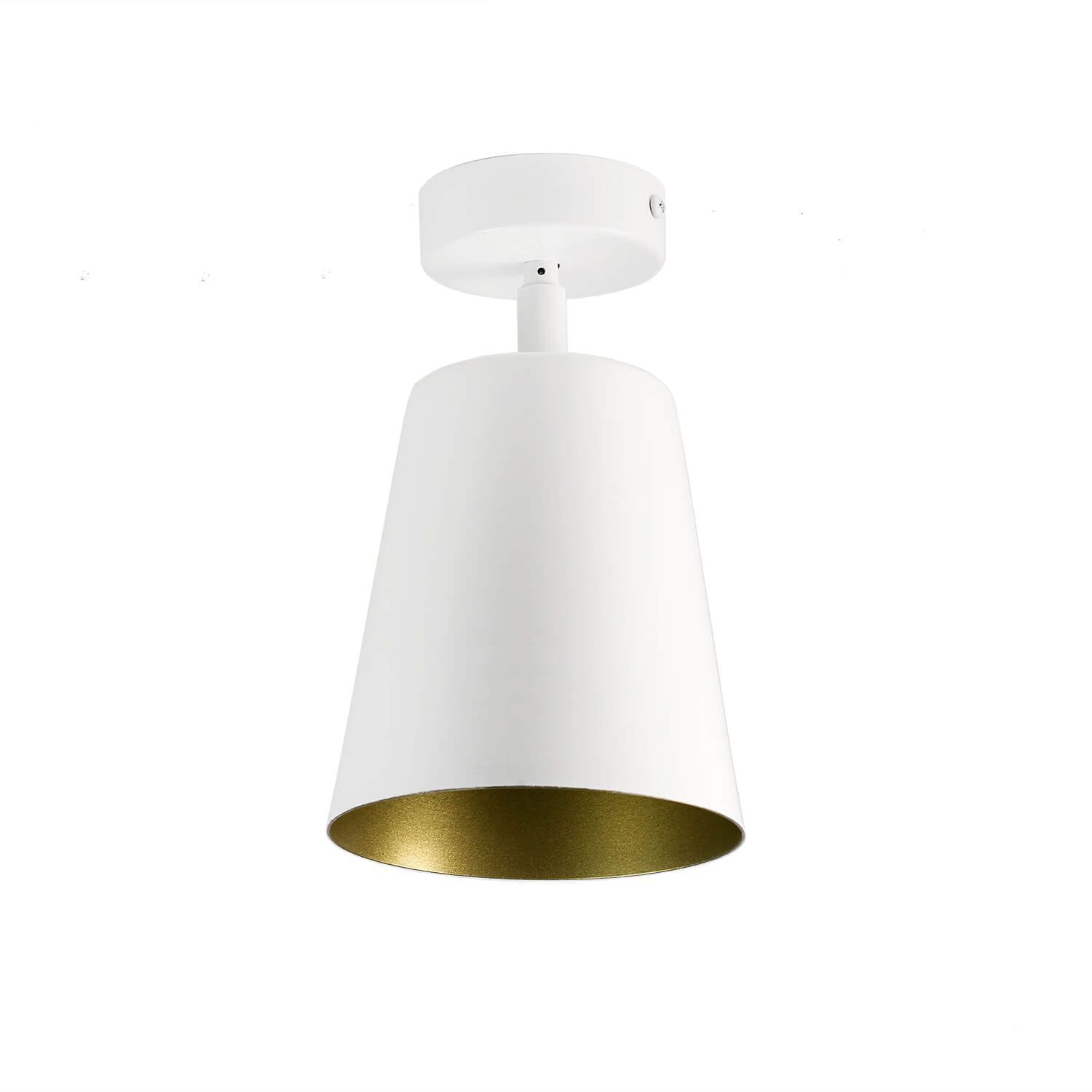 Deckenlampe Weiß Gold Metall Retro flexibel E27