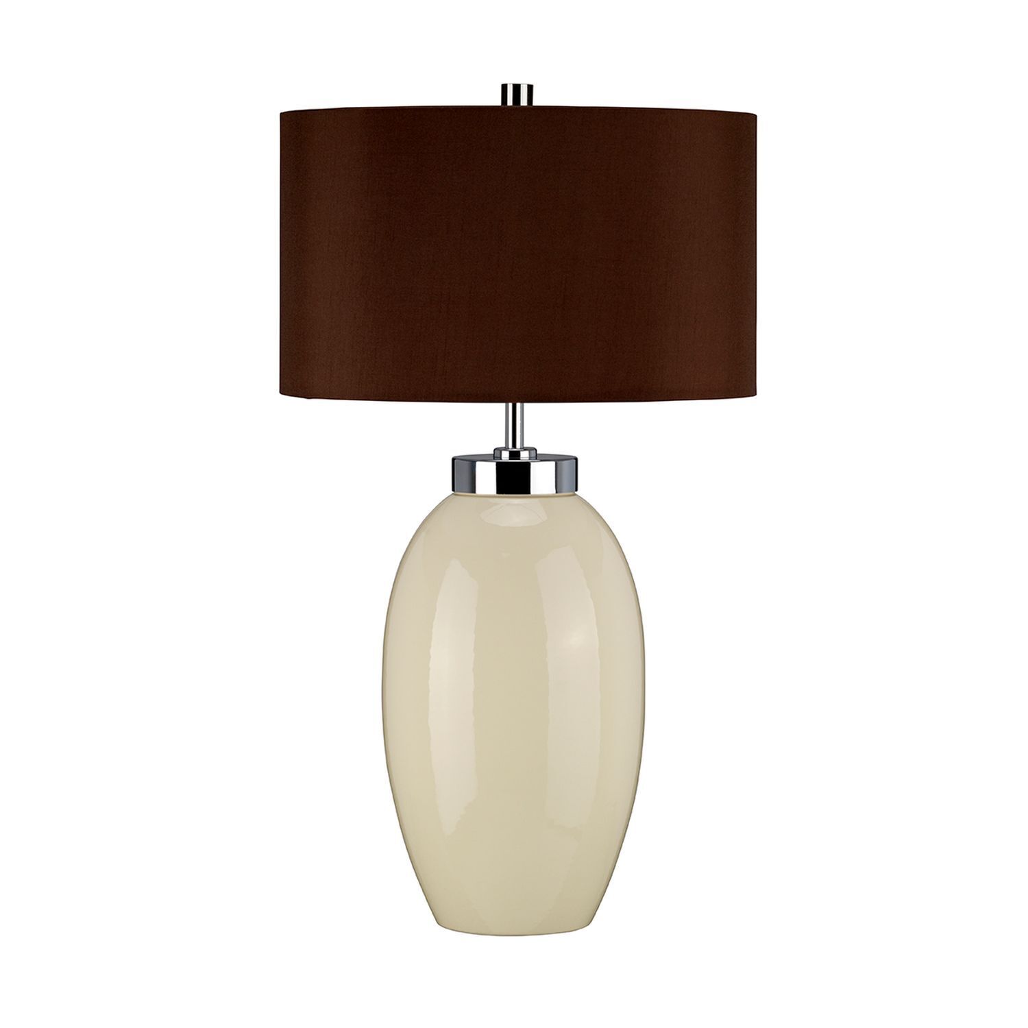 Tischlampe THALIE Creme Porzellan H:58cm Lampe