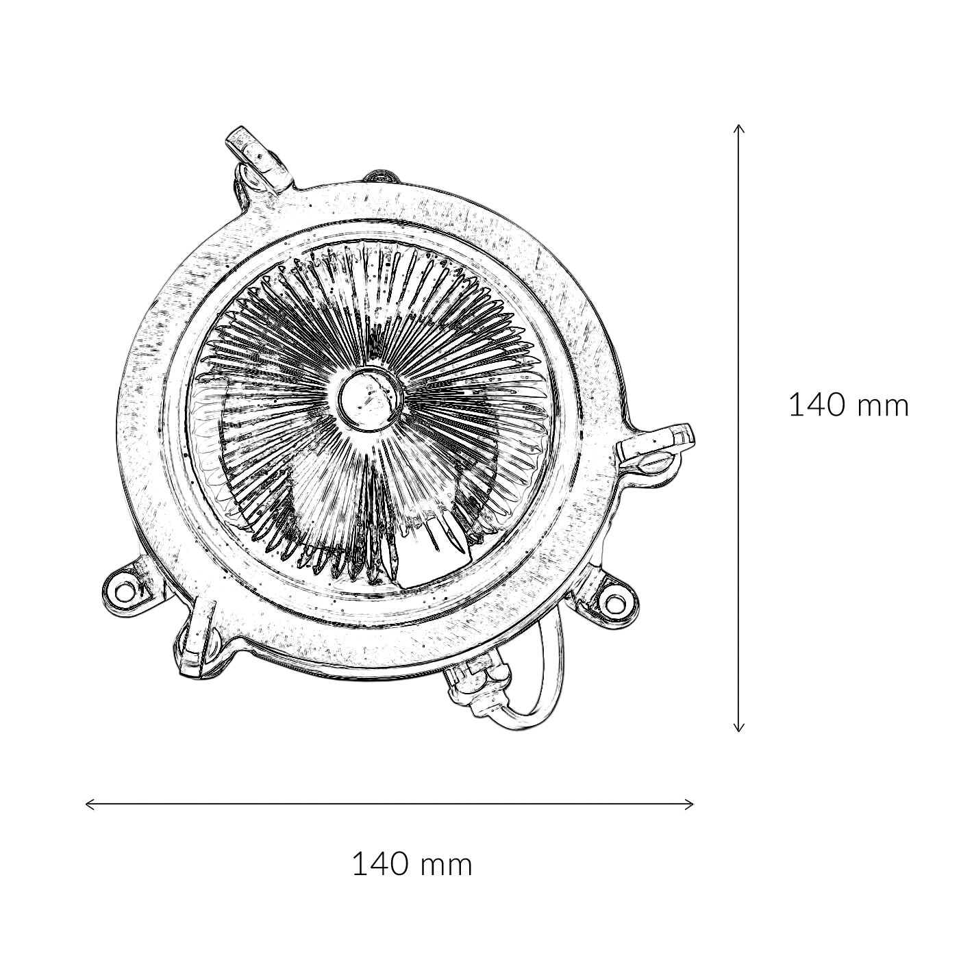 Wandleuchte Maritim G9 Ø 14 cm Messing Glas außen