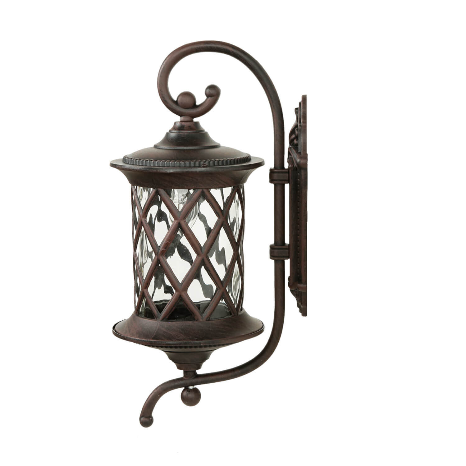 Rustikale Außen Wandleuchte Braun Antik E27 LANTERN