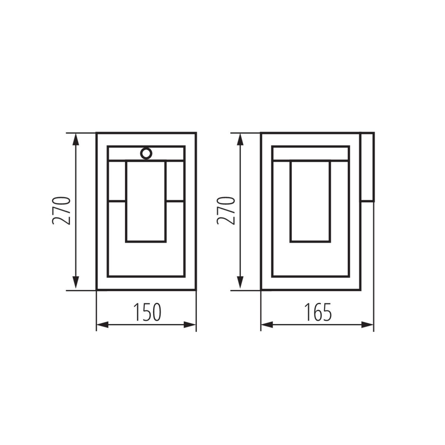 Wandleuchte mit Bewegungsmelder IP44 Schwarz Outdoor