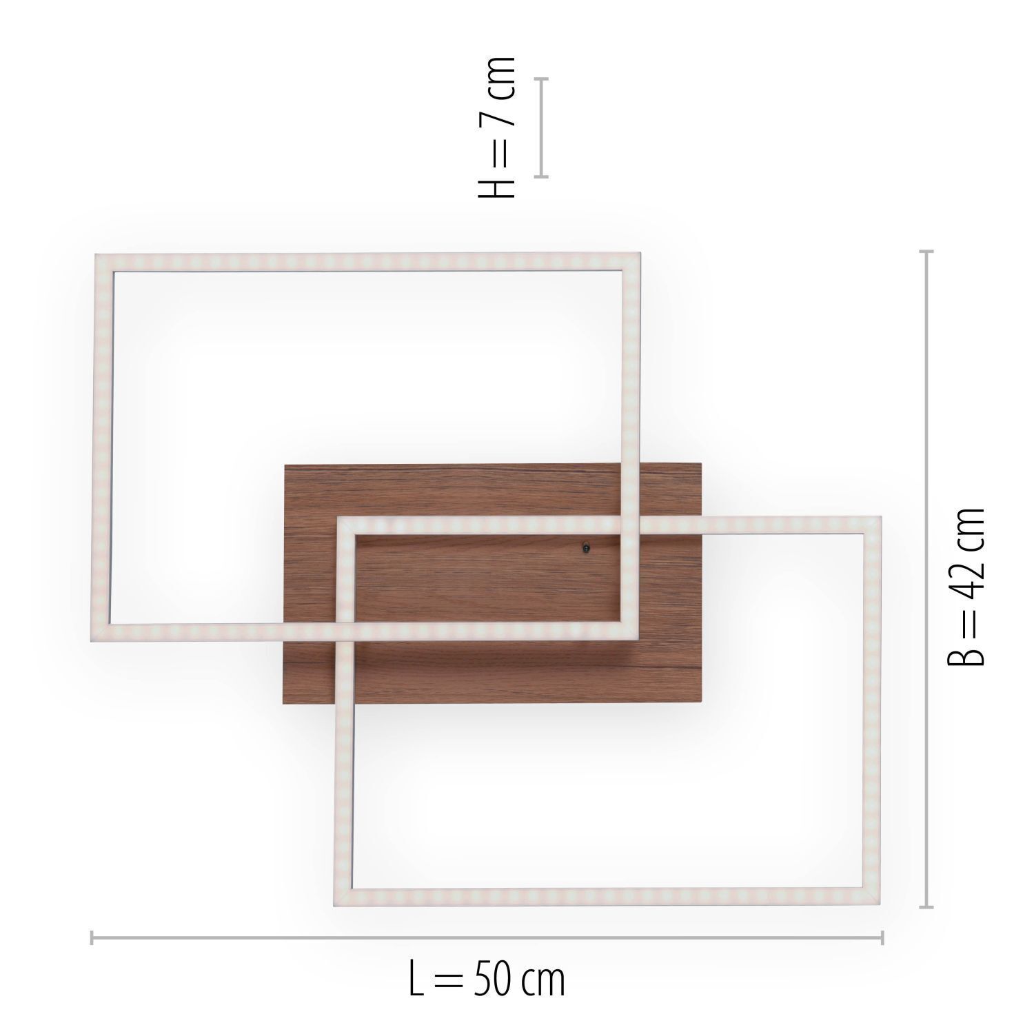 LED Deckenlampe Natur L:50,4 cm 2700-5000 K dimmbar