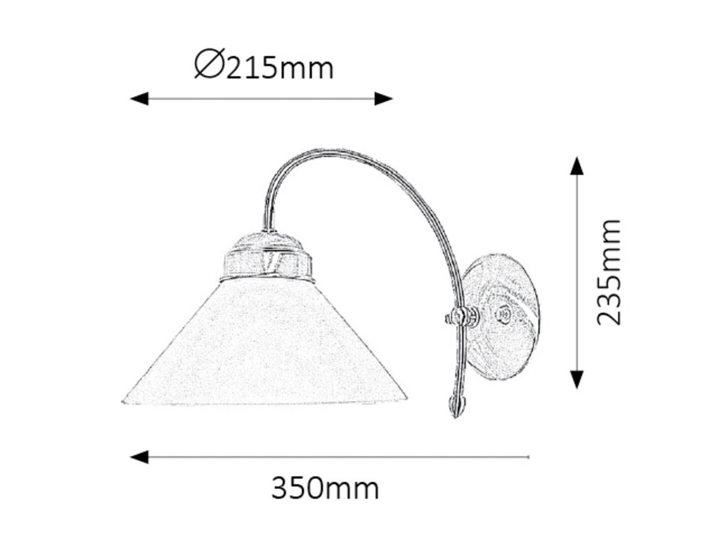 Wandleuchte mit Glasschirm Antik