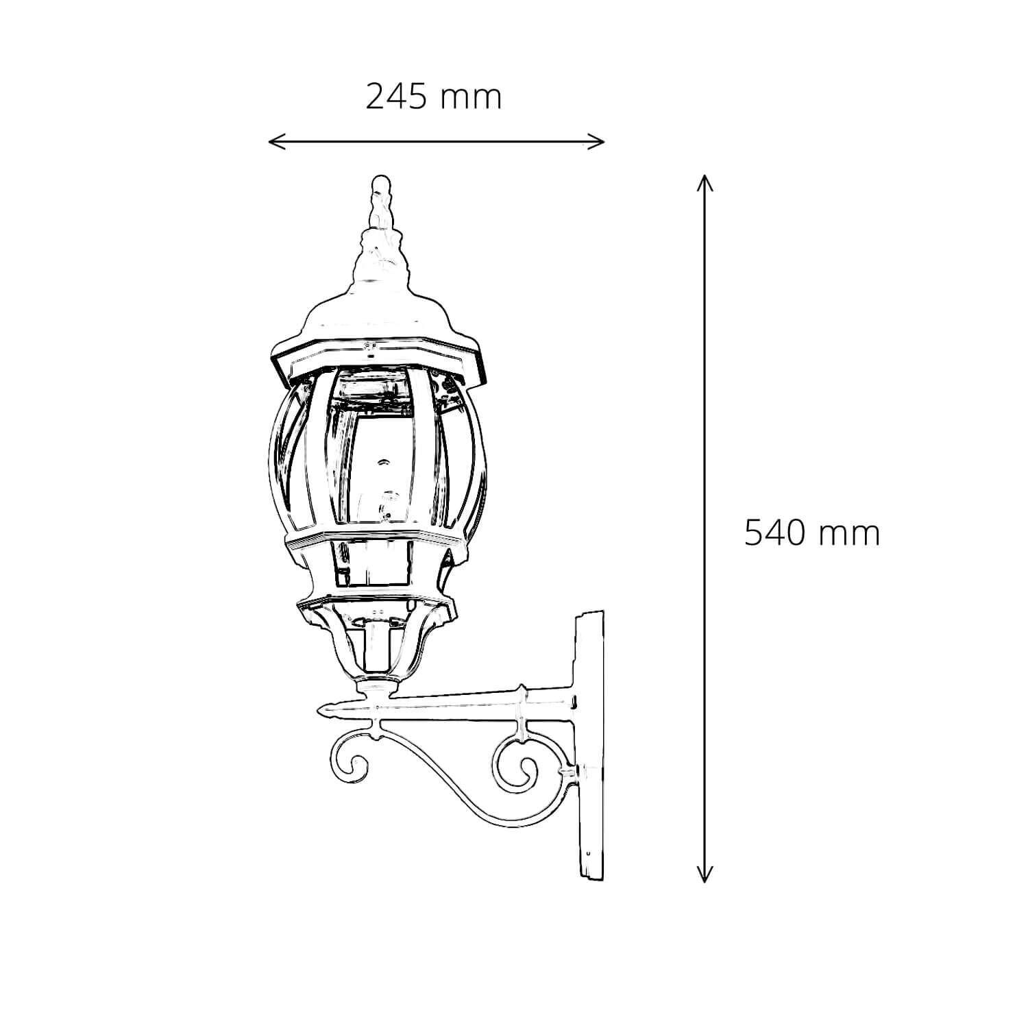 Schwarze Wand Außen Lampe rustikal regenfest BREST