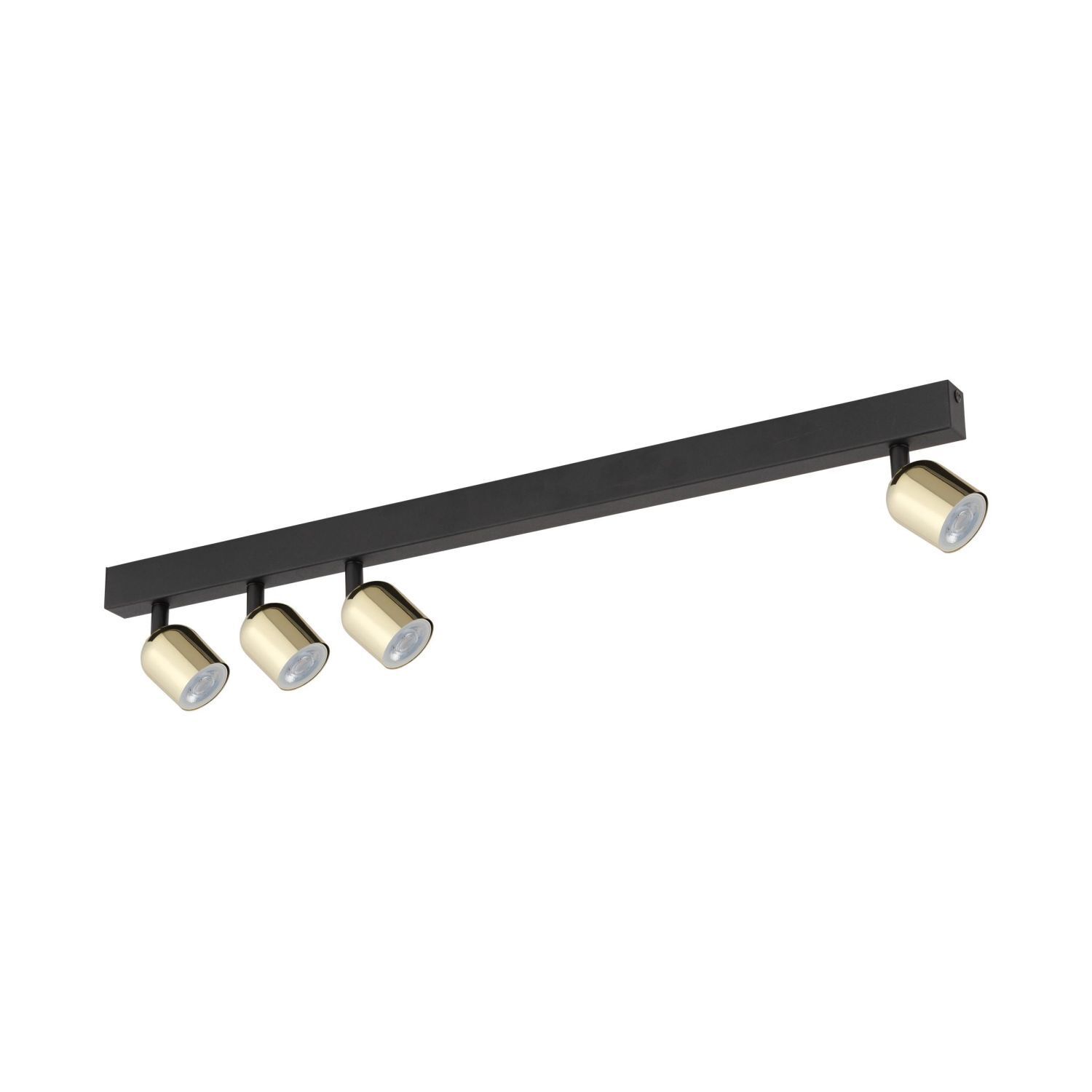 Deckenlampe verstellbar Metall 94 cm lang Schwarz Gold