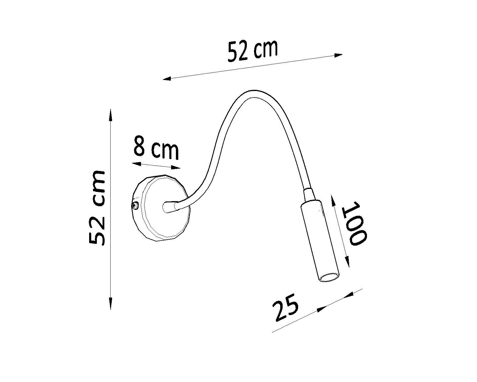 Wandlampe Flexarm verstellbar Schwarz Metall zum Lesen