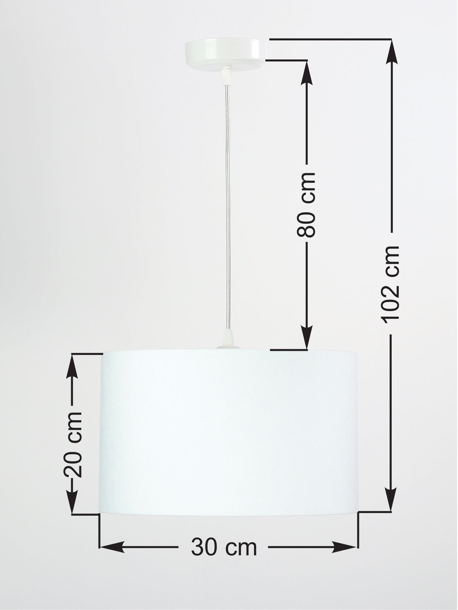 Hängeleuchte Wohnzimmerlampe Weiß Grün Stoff