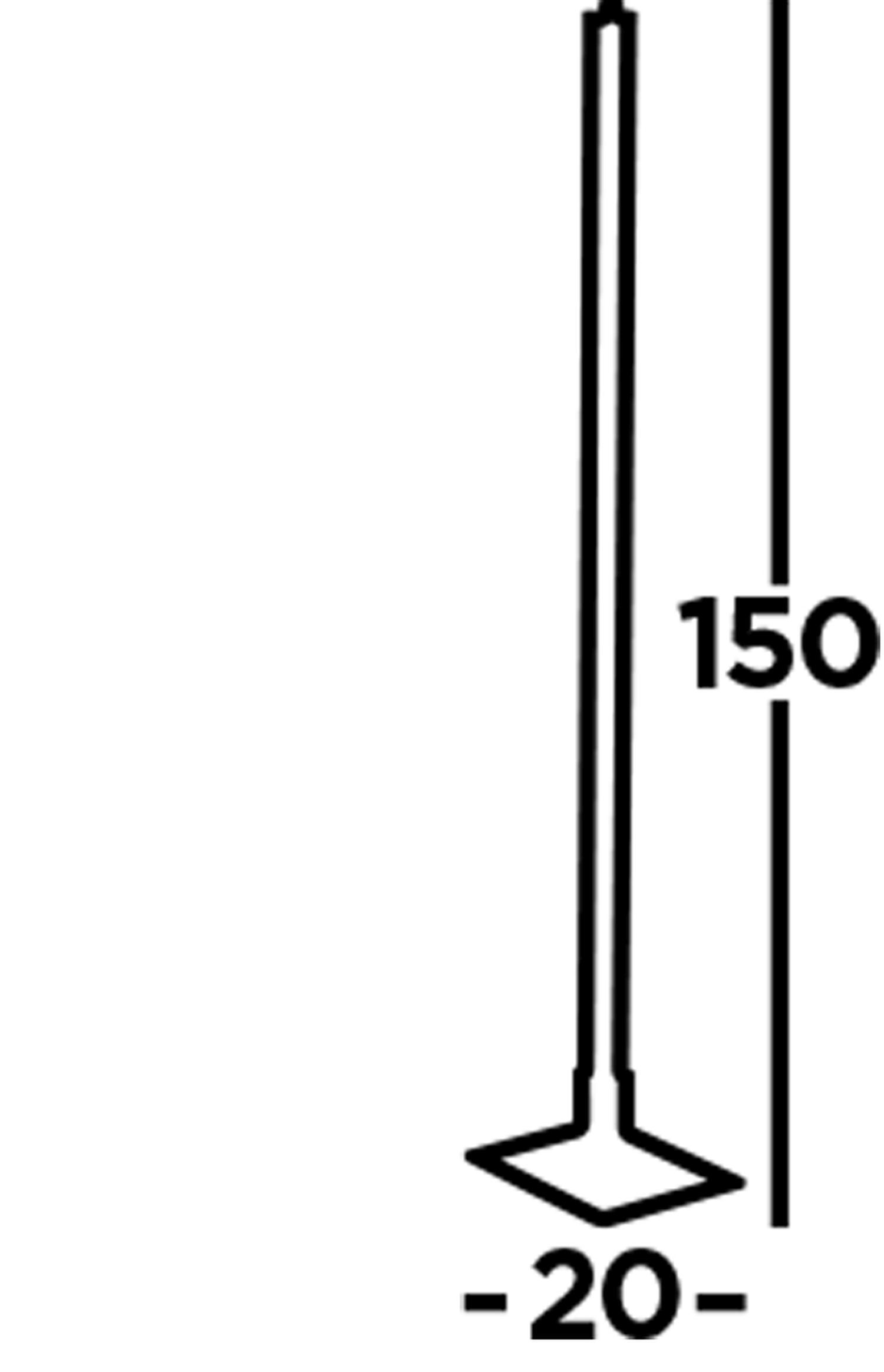 LED Stehleuchte Metall dimmbar 18 W 150 cm in Silber