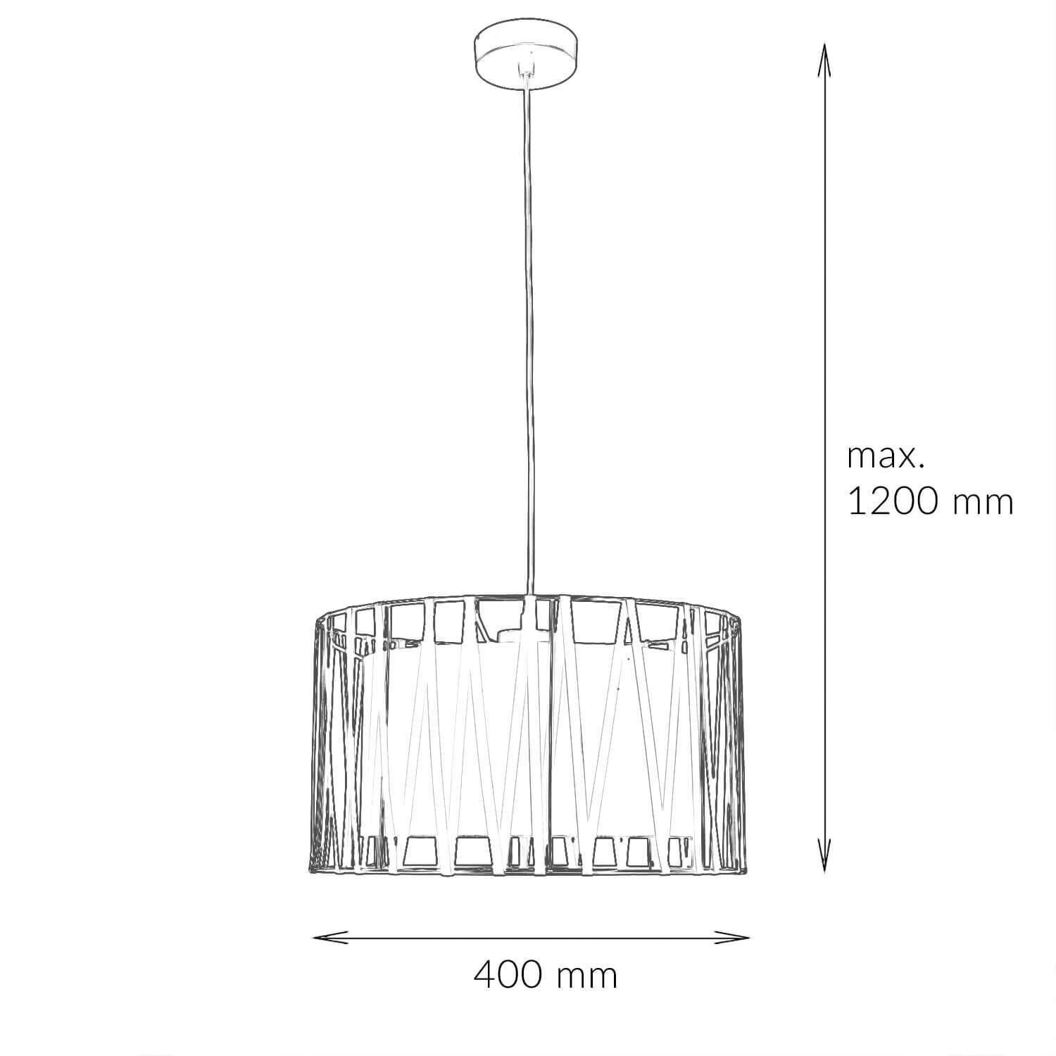 Hängelampe Wohnzimmer Modern Schwarz Metall ∅40cm