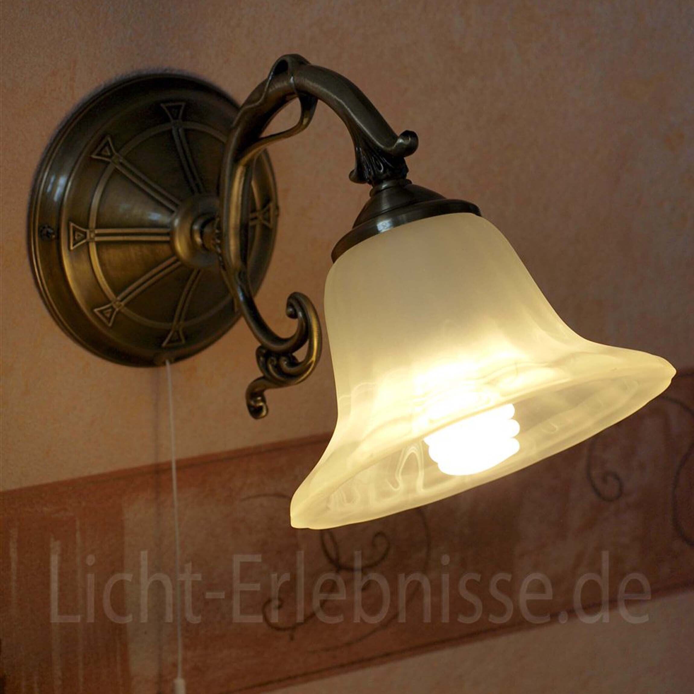 Edle Wandlampe ORCHIDEA Jugendstil Alabaster Glas