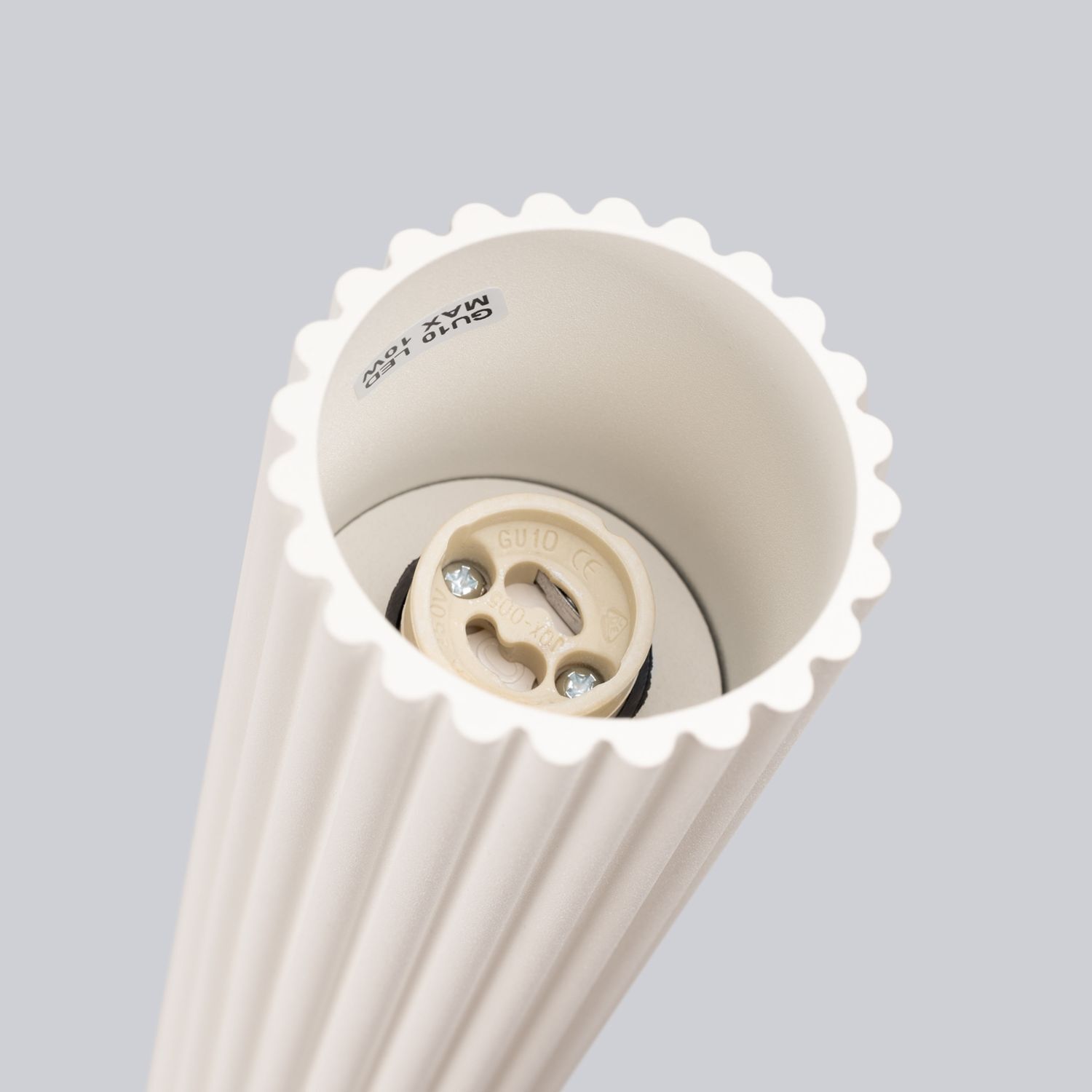 Deckenlampe schmal Ø 6,5 cm H: 40 cm in Creme Modern