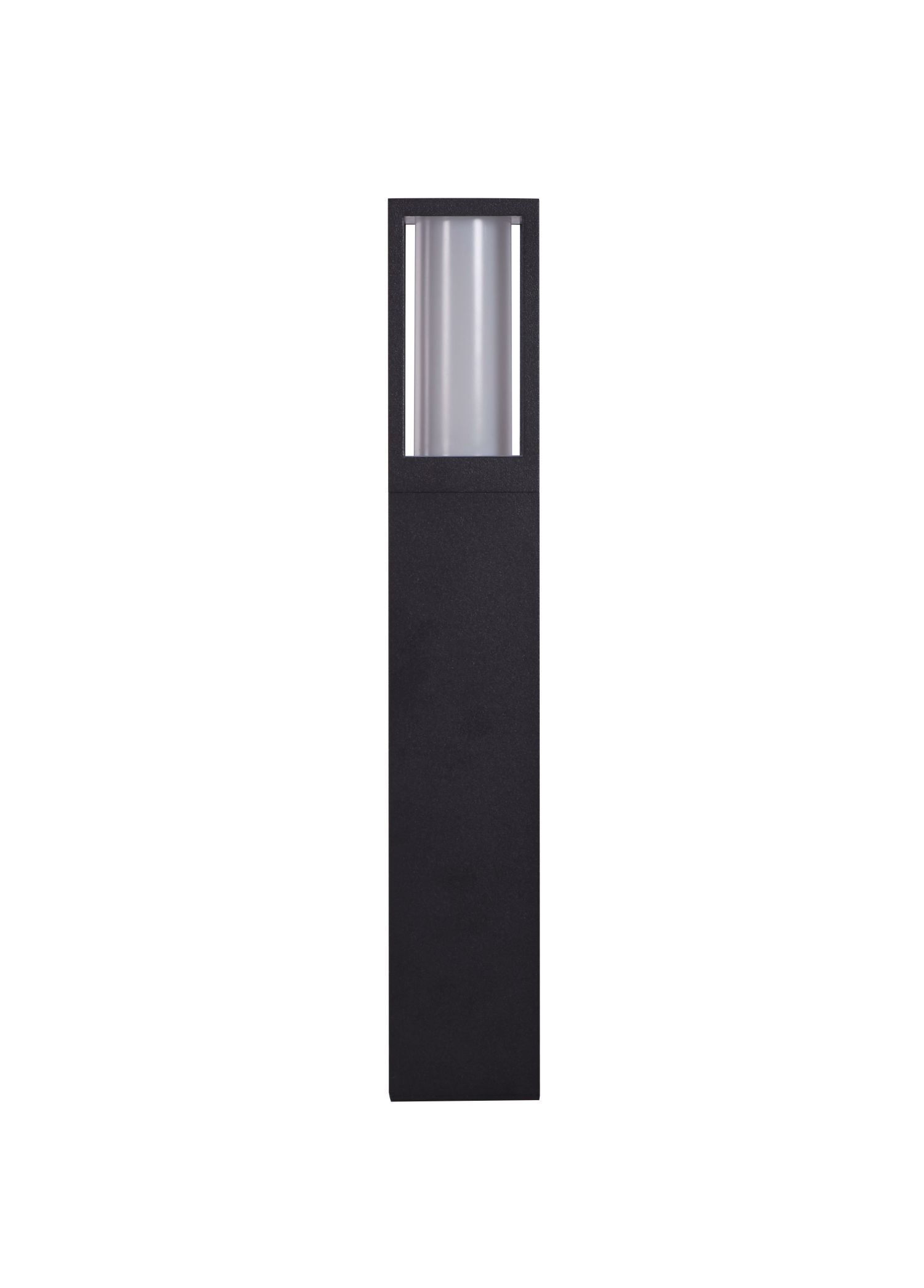 Pollerleuchte IP44 GU10 45 cm Schwarz Weiß Aluminium