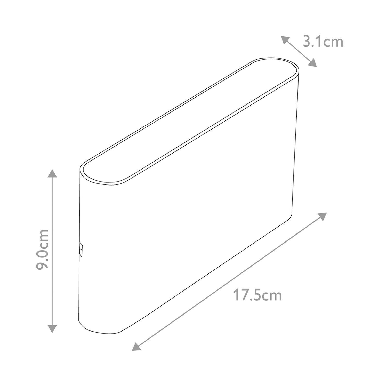 LED Wandlampe außen IP65 Up Down Schwarz Farbwechsel