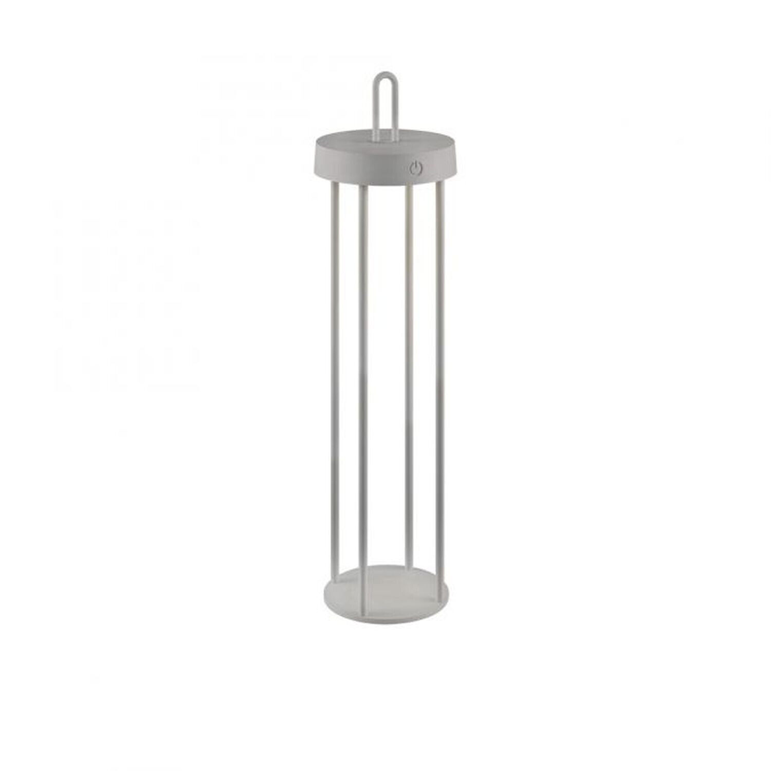 LED Akku Tischlampe Metall dimmbar IP44 2700 K Greige
