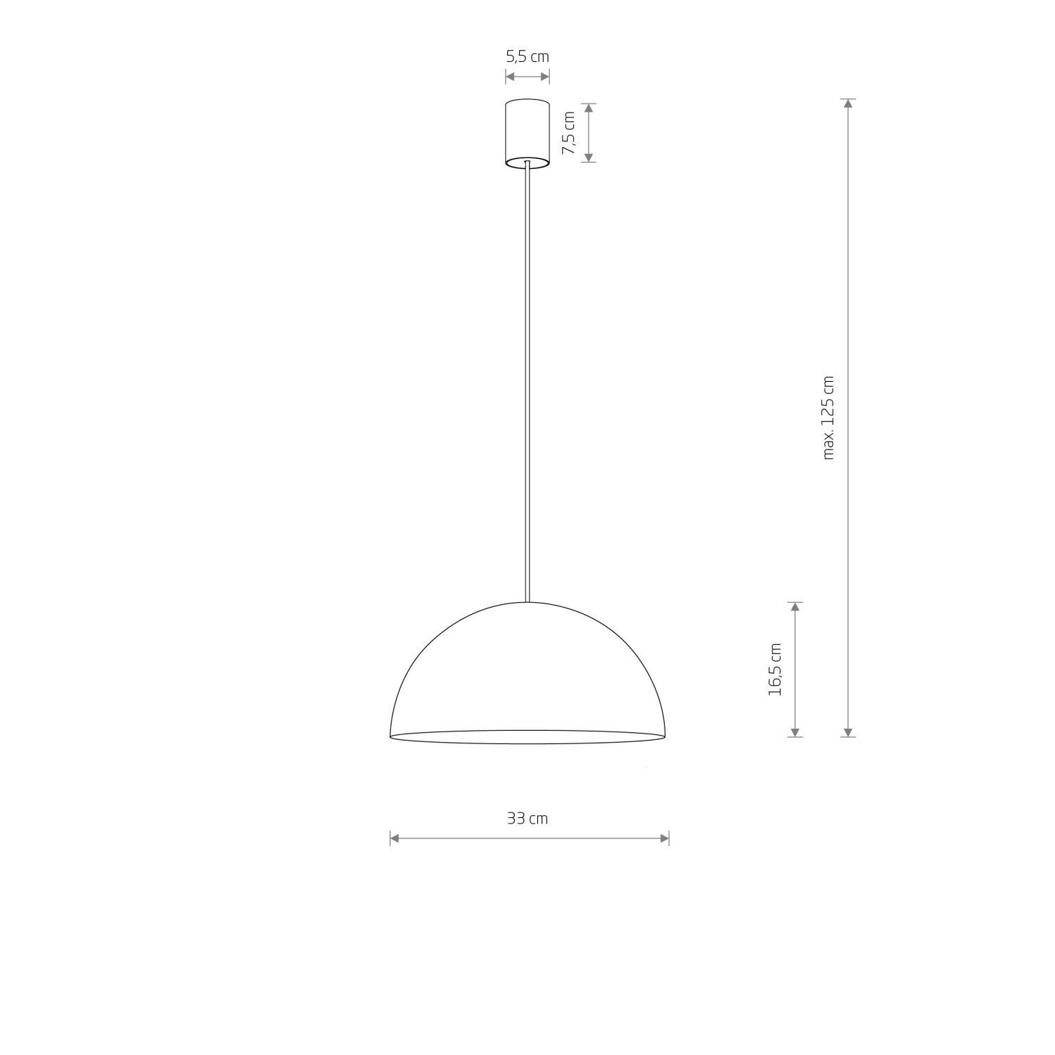 Pendelleuchte rund Ø 33 cm Braun matt Metall GX53