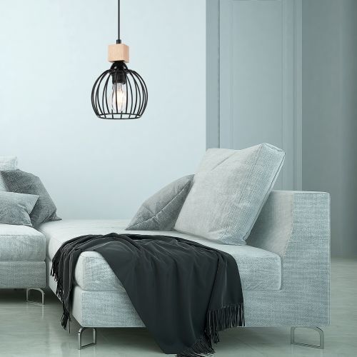 Pendelleuchte CHANIA Schwarz Metall rund Esstisch