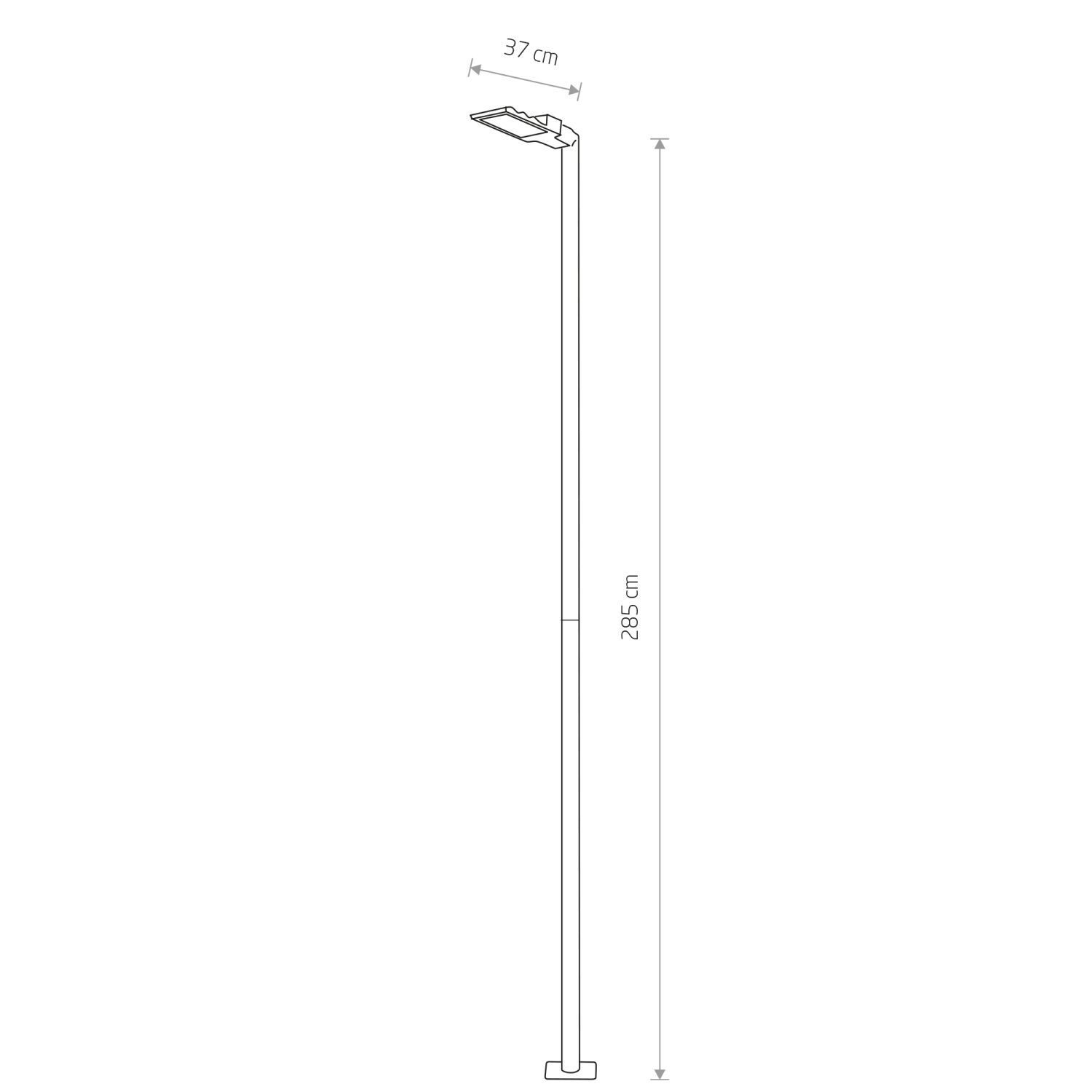 Wegeleuchte LED Schwarz IP65 3000 K 3600 lm 285 cm