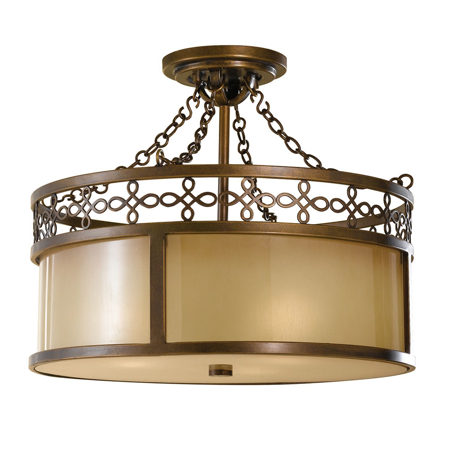 Deckenleuchte ANABELL 4 Beige Bronze Ø43cm Lampe