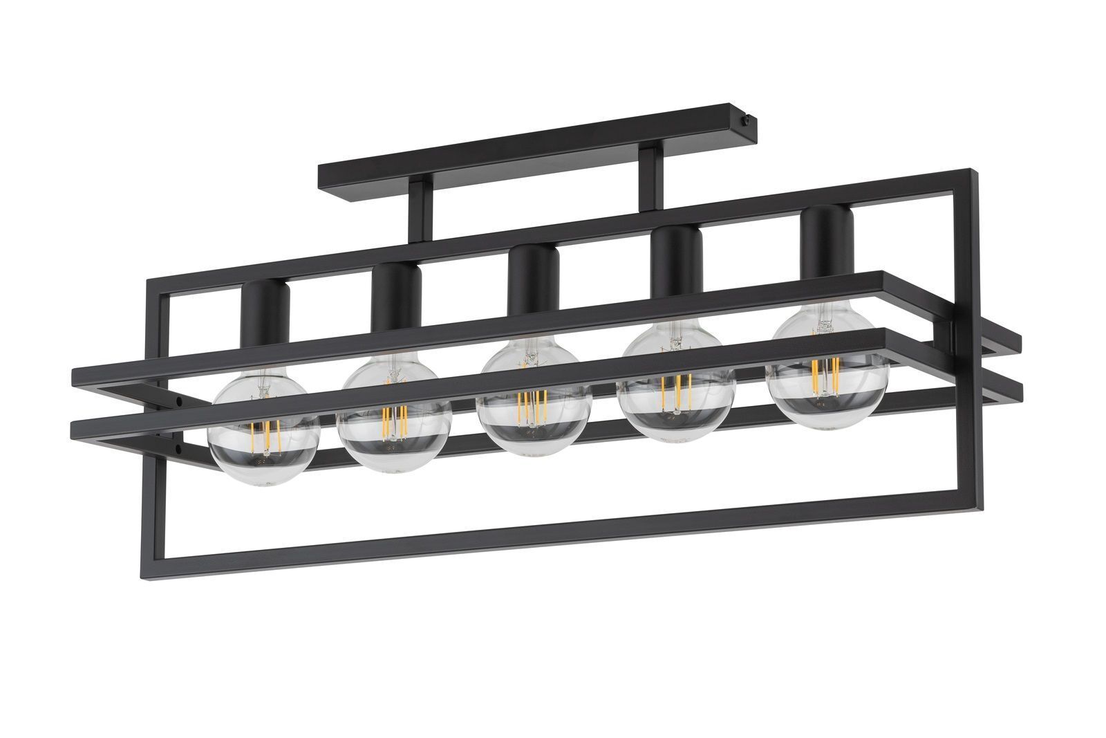 Deckenlampe Mehrflammig Schwarz Metall E27 stylisch