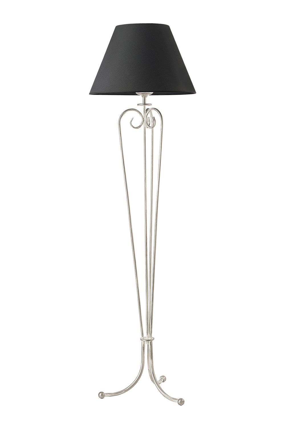 Stehlampe 160cm Shabby Silber Wohnzimmer ELIYEN