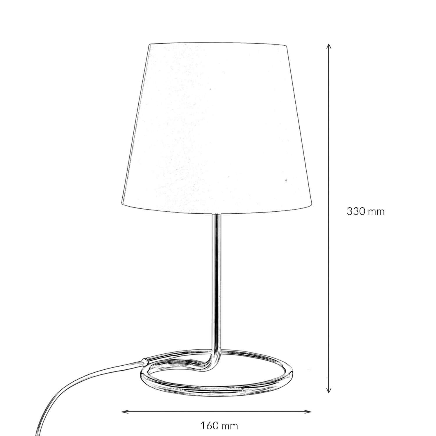 Zierliche Tischlampe 2er Set Weiß 33cm E14 modern