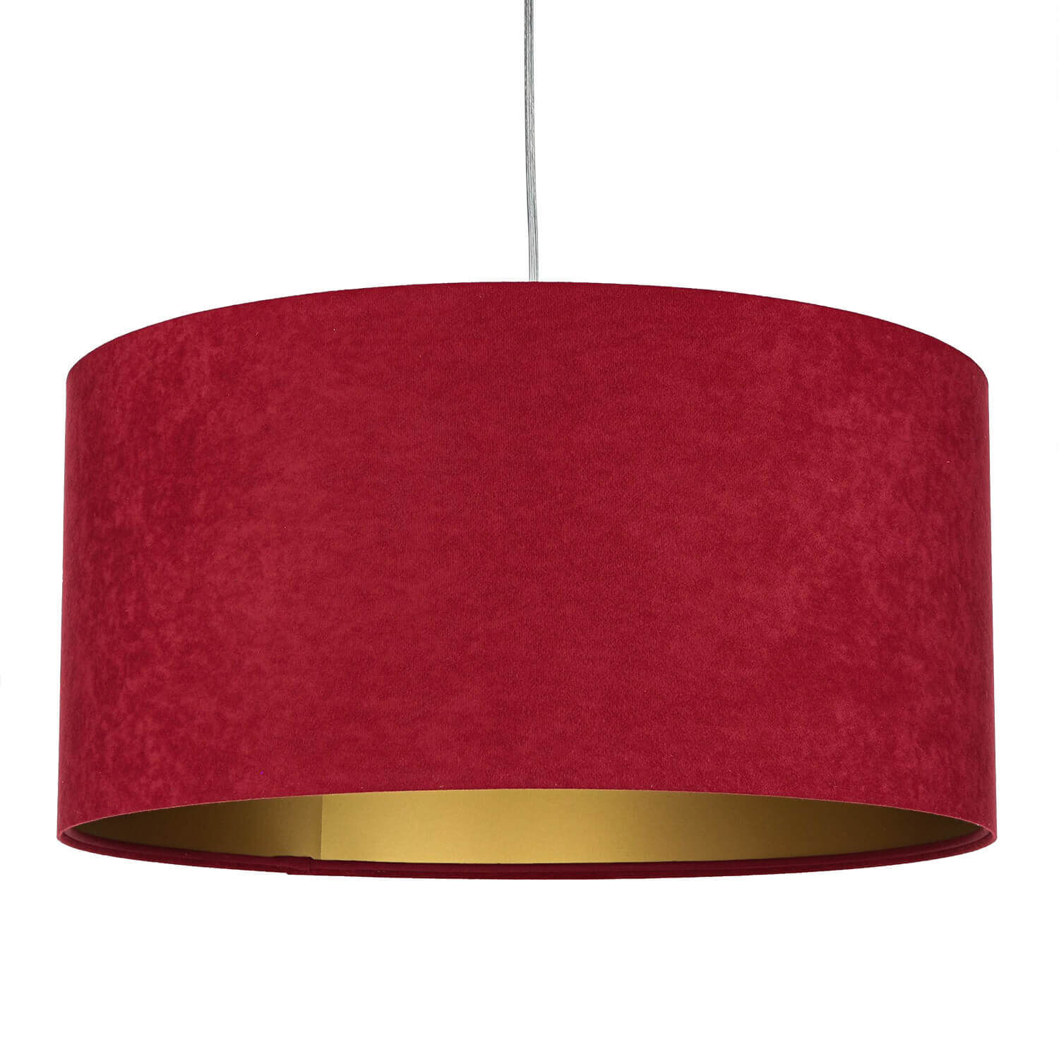 Pendellampe Rot Gold Retro Ø50cm Esstisch Stoff