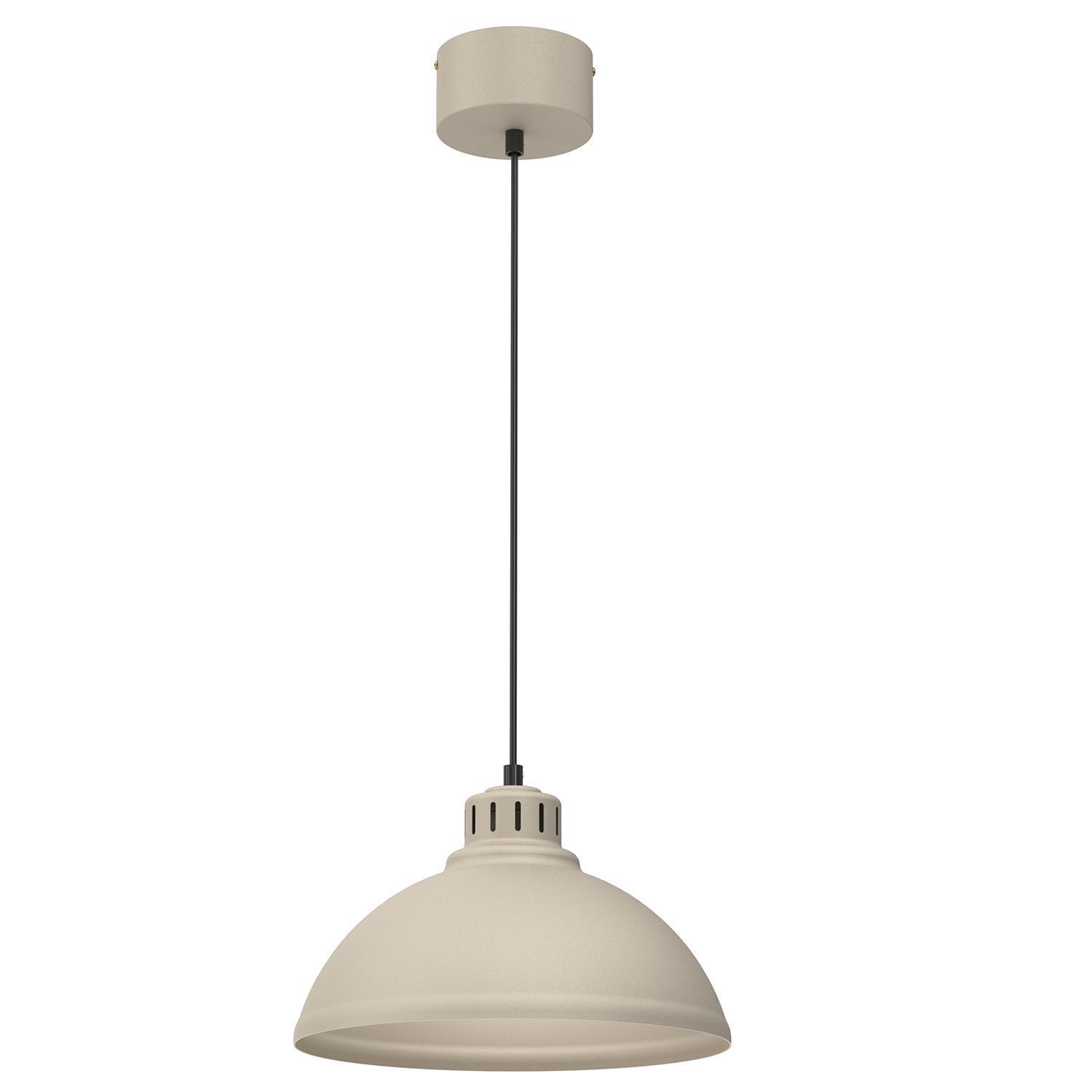 Loft Pendelleuchte Beige Metall Ø30 cm E27 akzentuiert