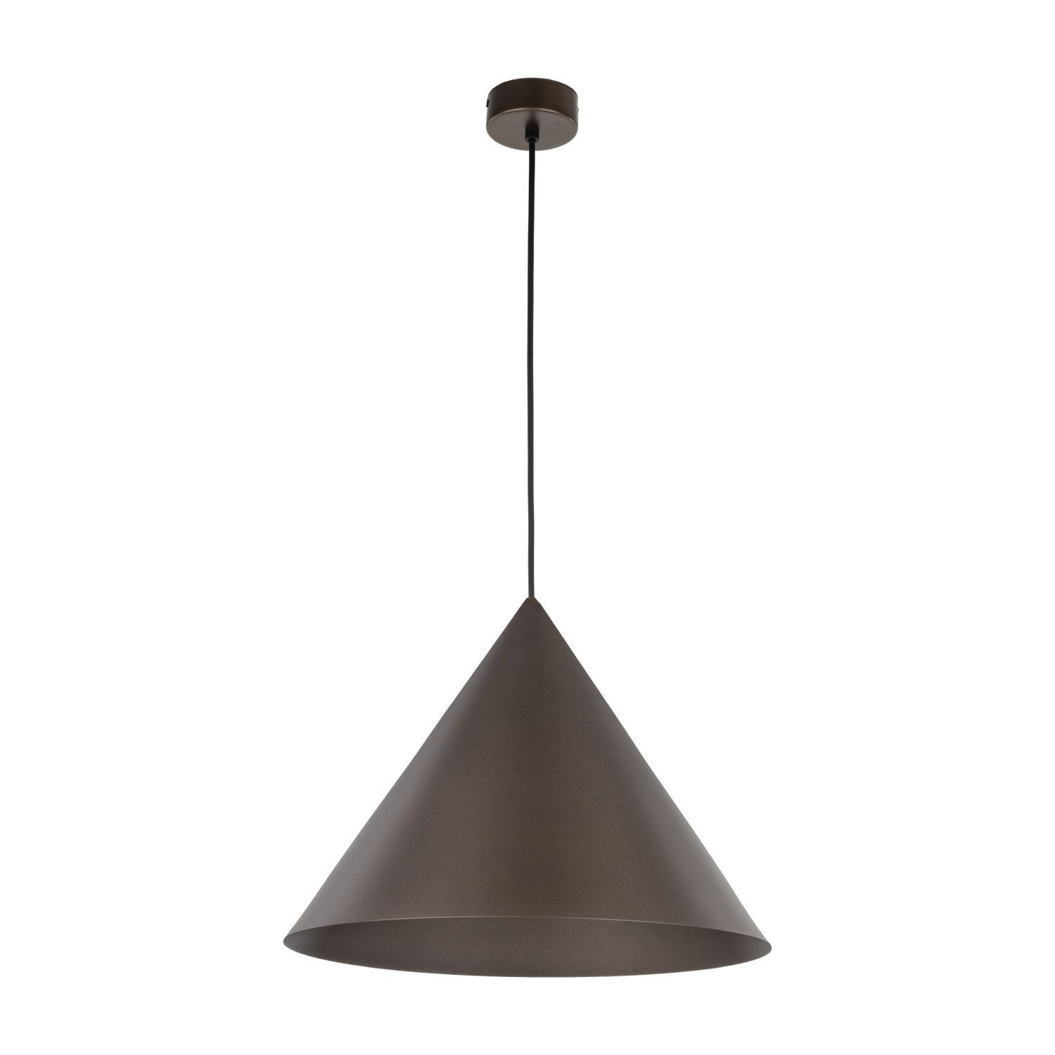 Pendelleuchte Metall Ø 50 cm rund H: max 170 cm Braun E27