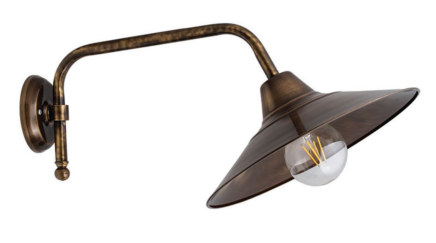 Designer Wandlampe aus Messing groß ANGELOS Treppe