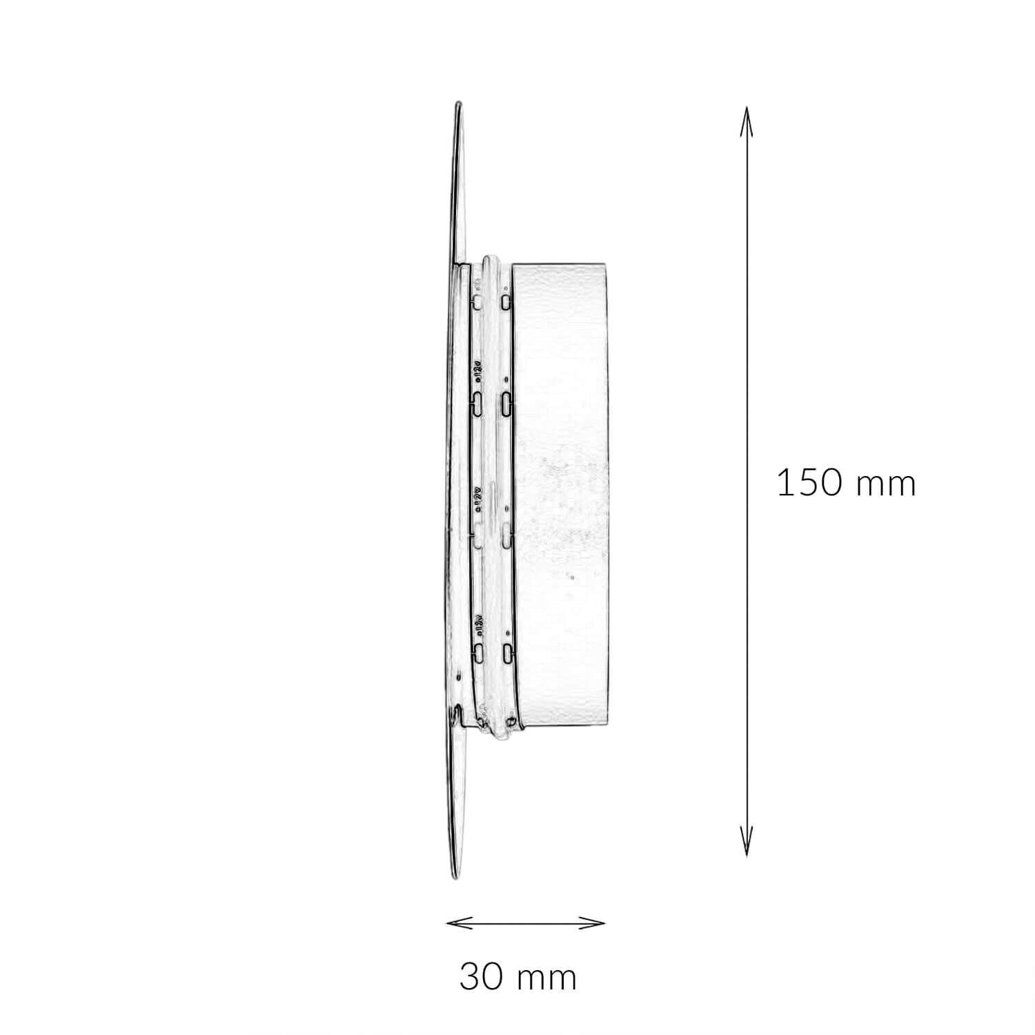 LED Wandlampe Metall Ø 15 cm Braun matt 3000 K 60 lm rund