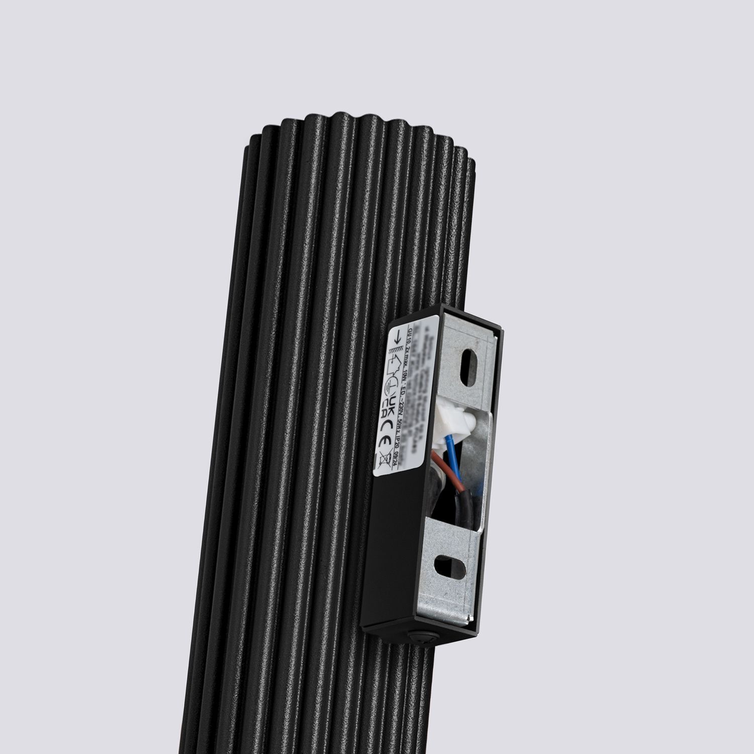 Wandleuchte Schwarz H: 30 cm GU10 2-flammig Aluminium Up Down