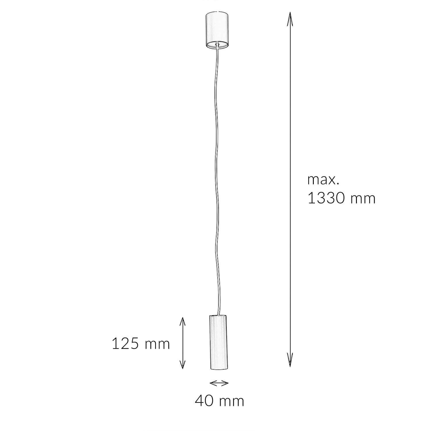 Pendelleuchte Schwarz GU10 R35 Ø 4 cm Metall Modern