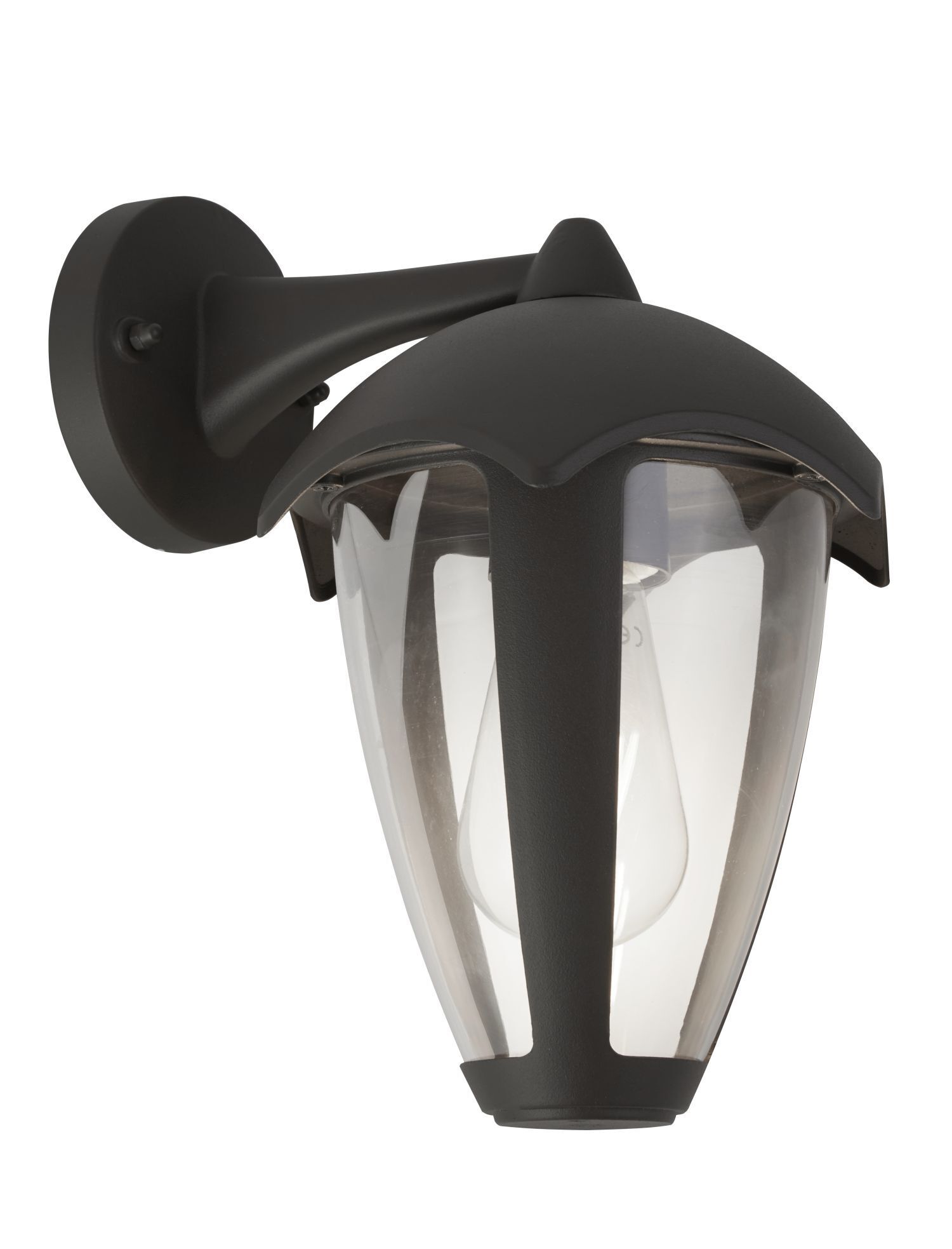 Außenwandlampe IP44 Anthrazit E27 H: 26 cm Haus Eingang