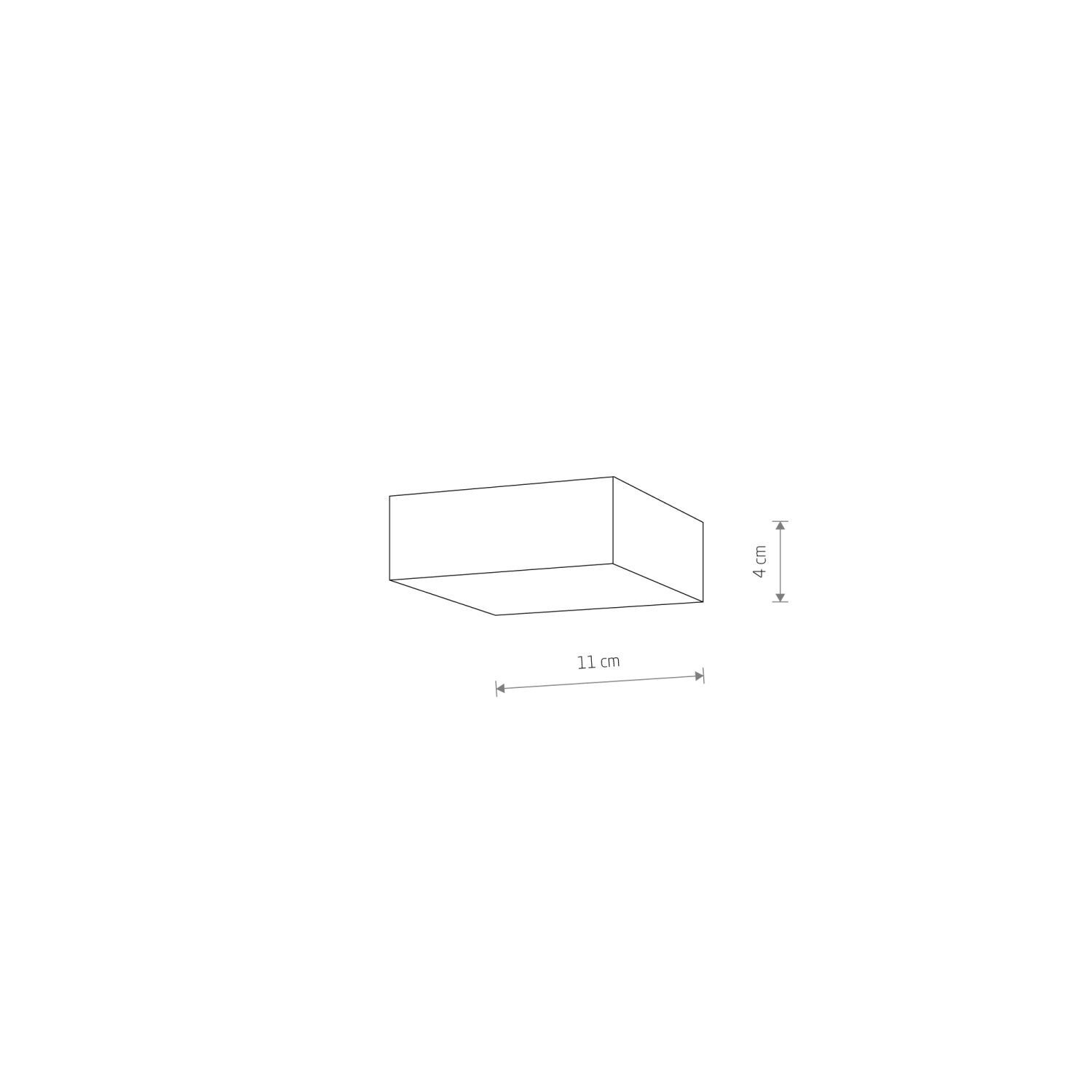 LED Deckenleuchte 3000 K 1500 lm Weiß quadratisch B: 11 cm