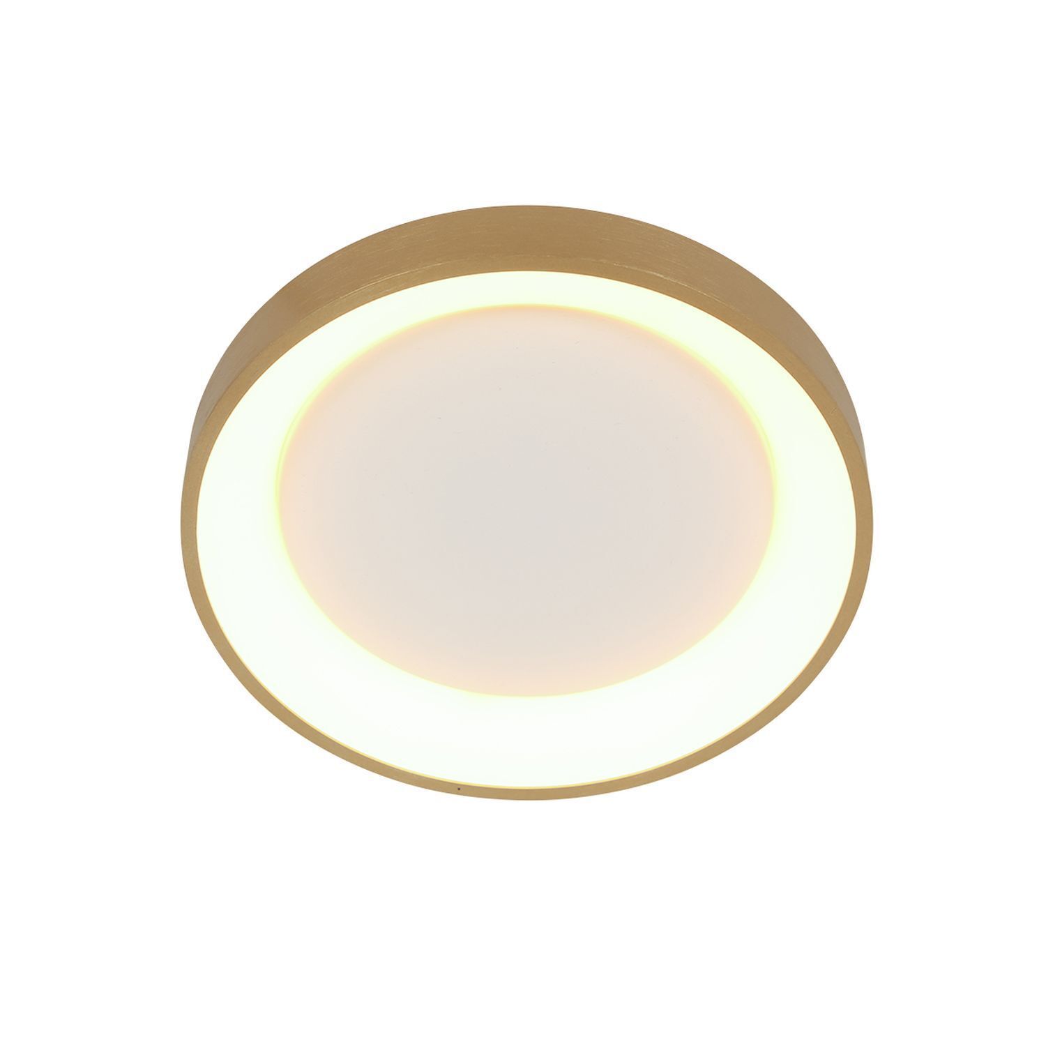 LED Deckenlampe in Gold Weiß Ø28 cm 2700 K wohnlich