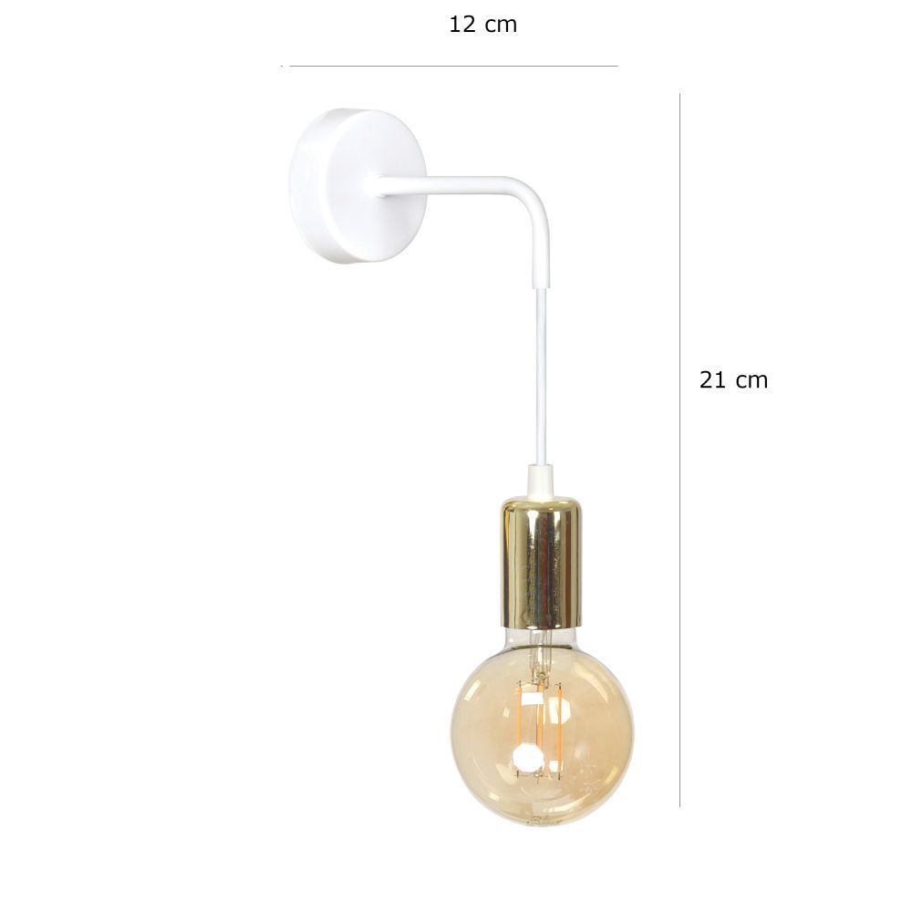 Wandleuchte verstellbar Weiß Gold Wandlampe Beleuchtung