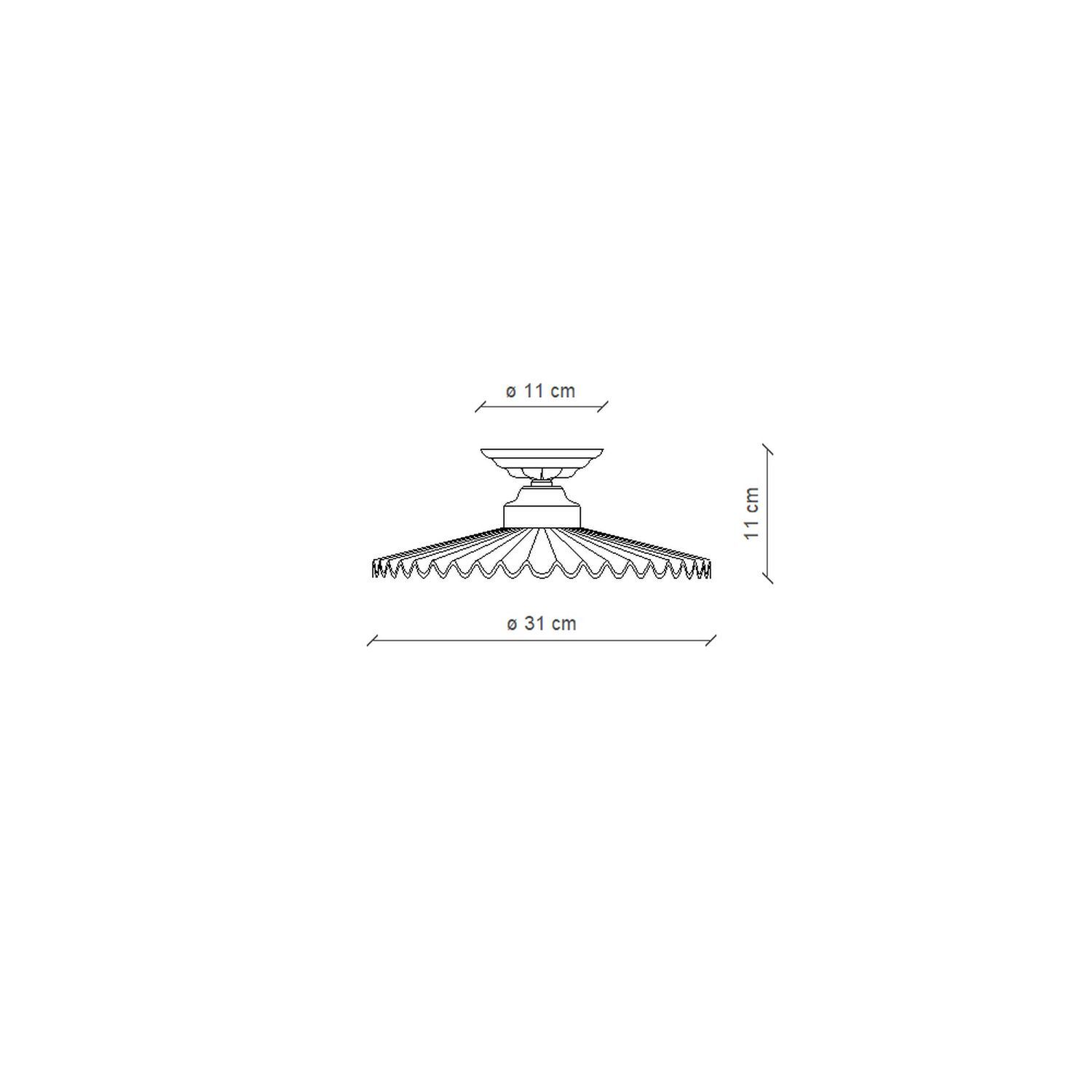 Deckenleuchte Metall Keramik E27 D: 31 cm rund Landhaus