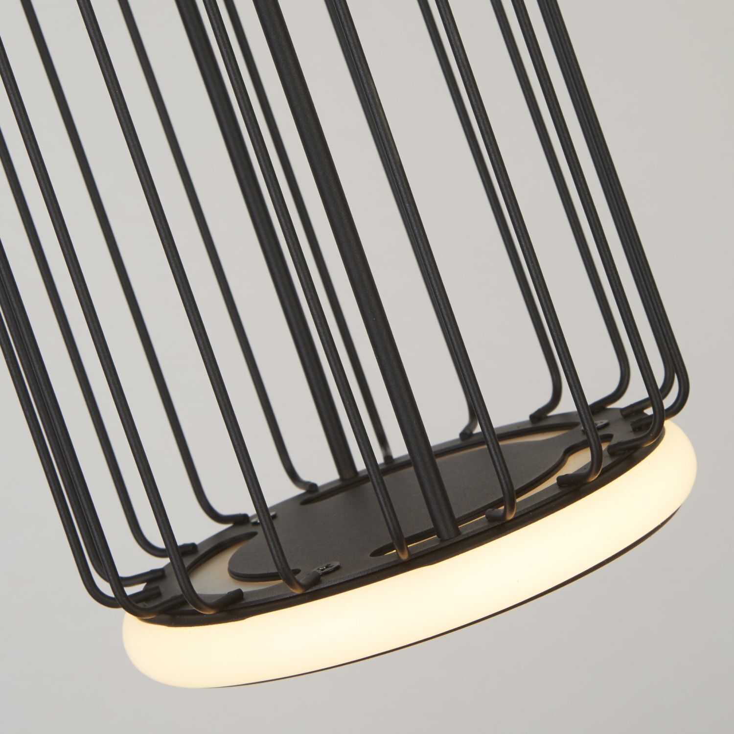 LED Hängelampe rund Ø 16 cm Schwarz Weiß 3000 K